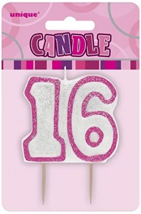 16th Glitzy Candle