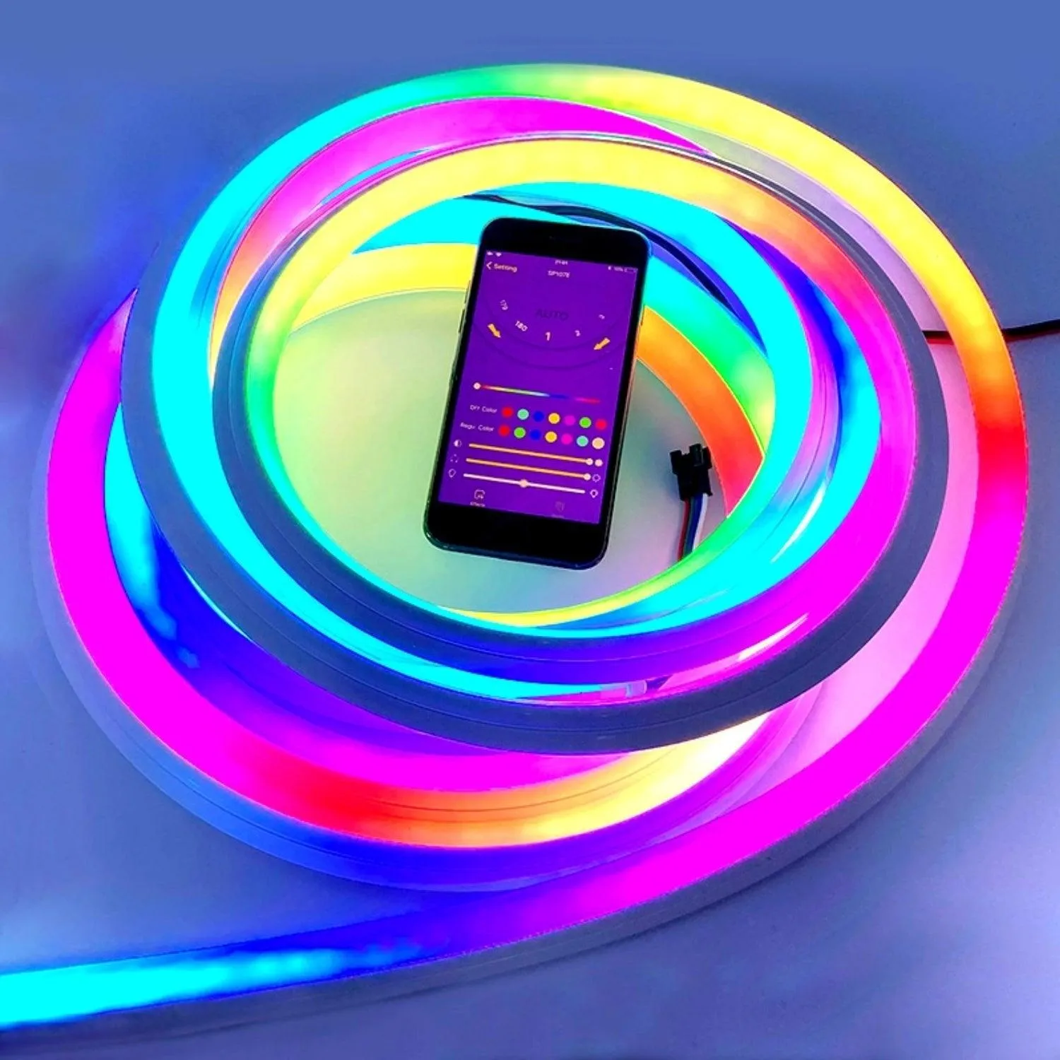 Addressable Digital Pixel RGB Neon Flex 16x16mm WS2811 App Control 10 metre Kit