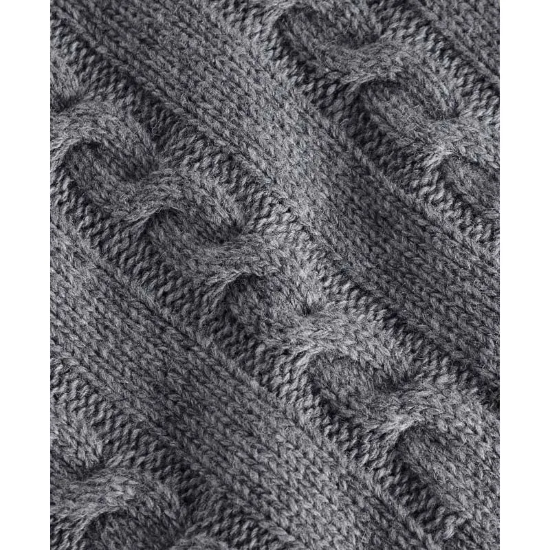 Barbour Duffle Cable Rollneck Mens Jumper - Grey Marl