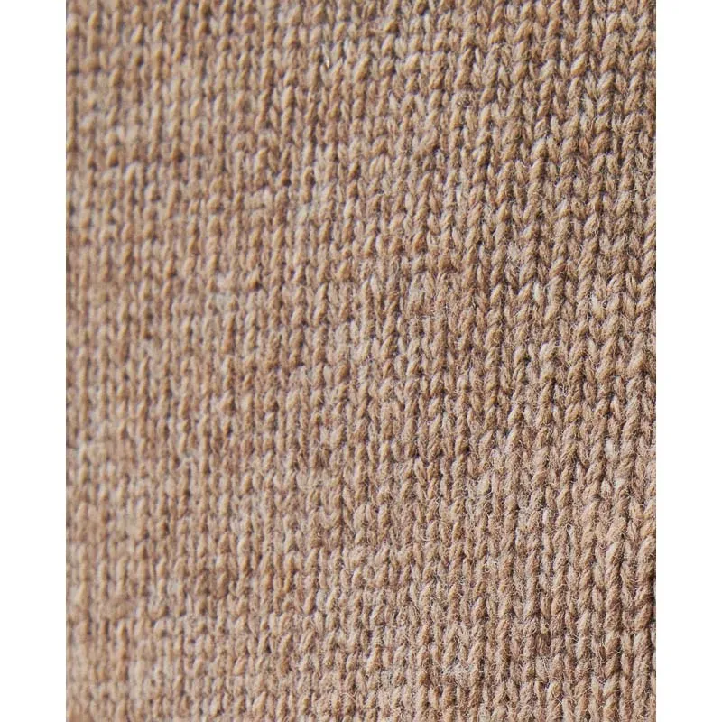 Barbour Duffle Cable Rollneck Mens Jumper - Stone
