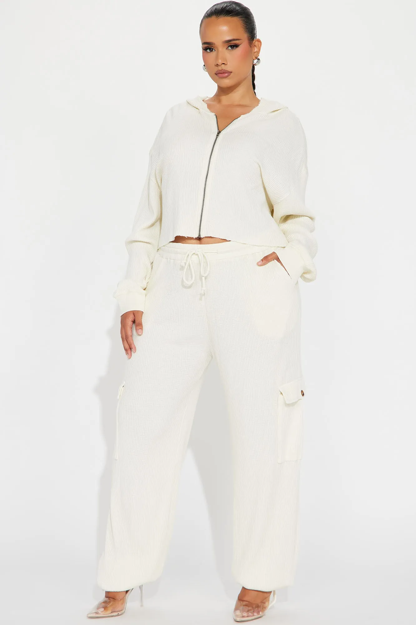 Blair Thermal Pant Set - Cream