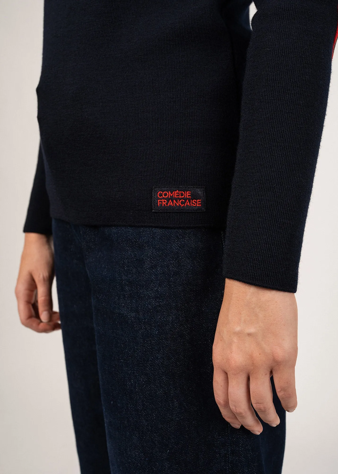 Brégançon sailor jumper with elbow patches - SAINT JAMES x Comédie Française (NAVY)