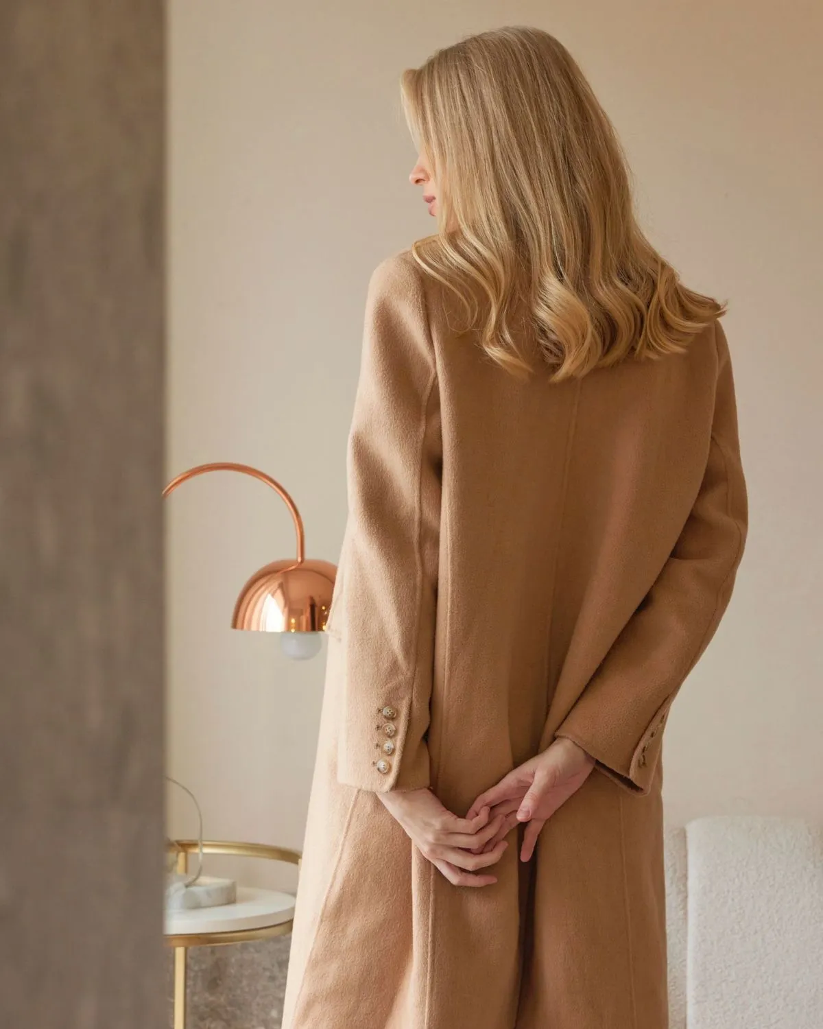 Camel Blazer Coat
