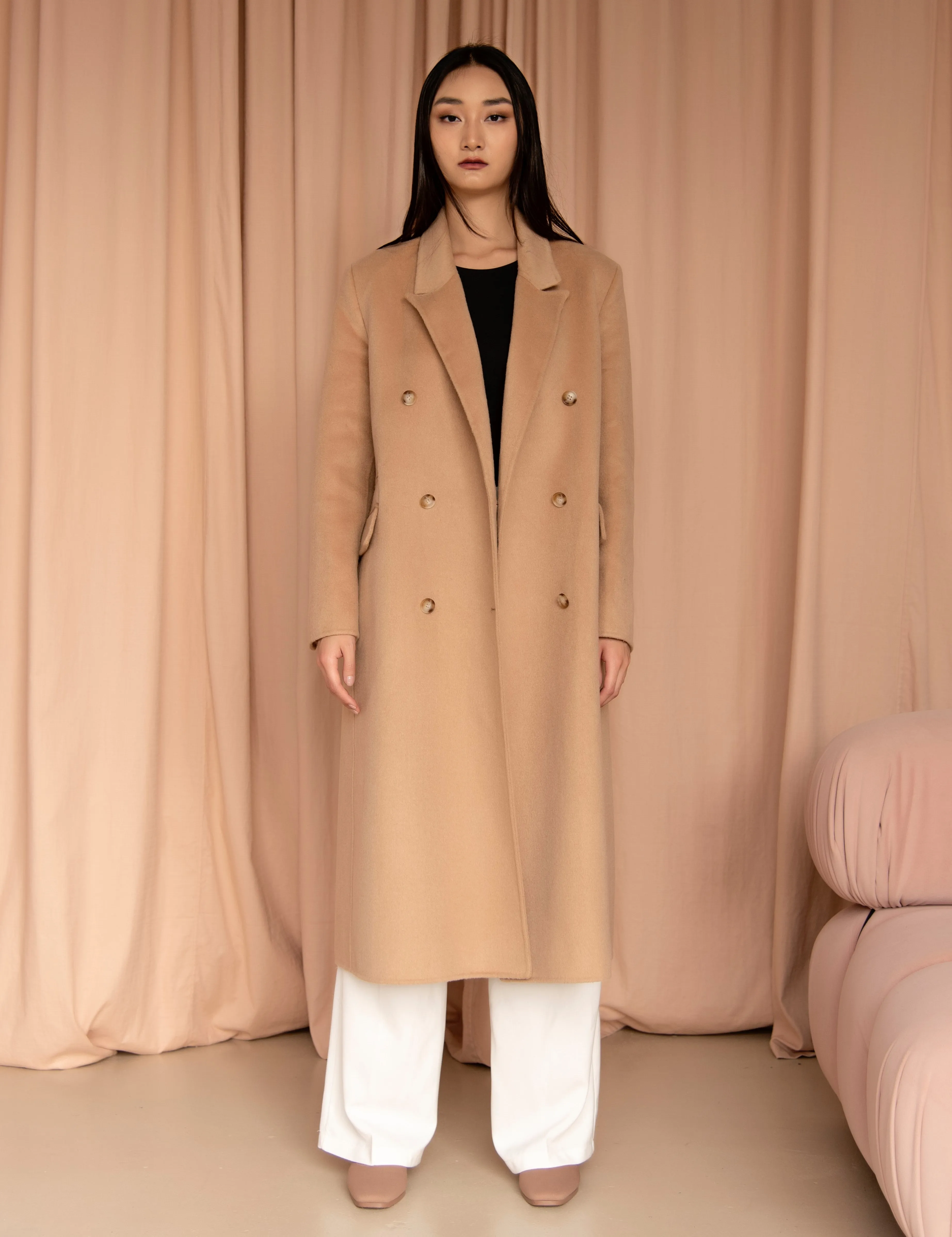 Camel Blazer Coat
