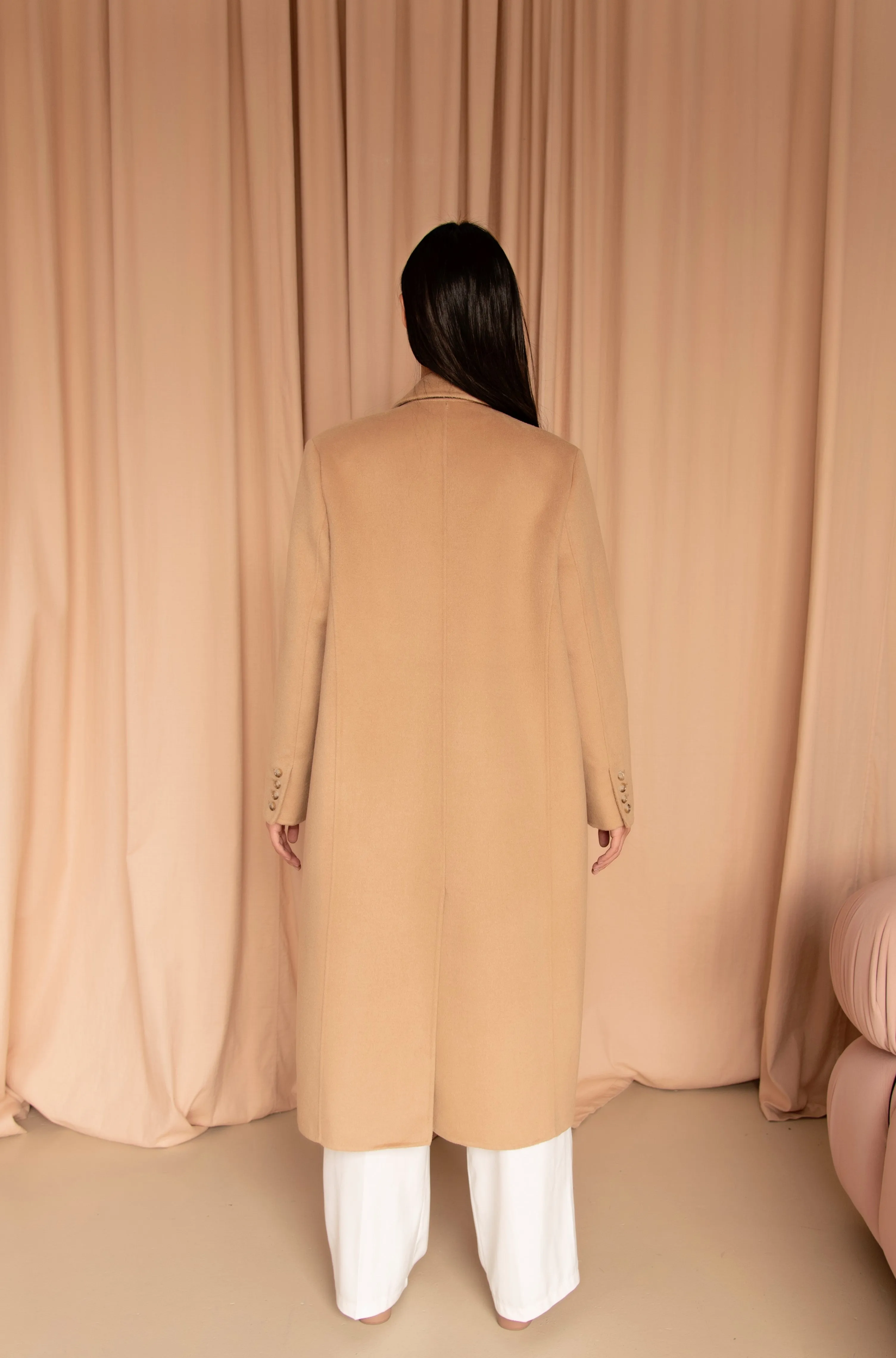 Camel Blazer Coat