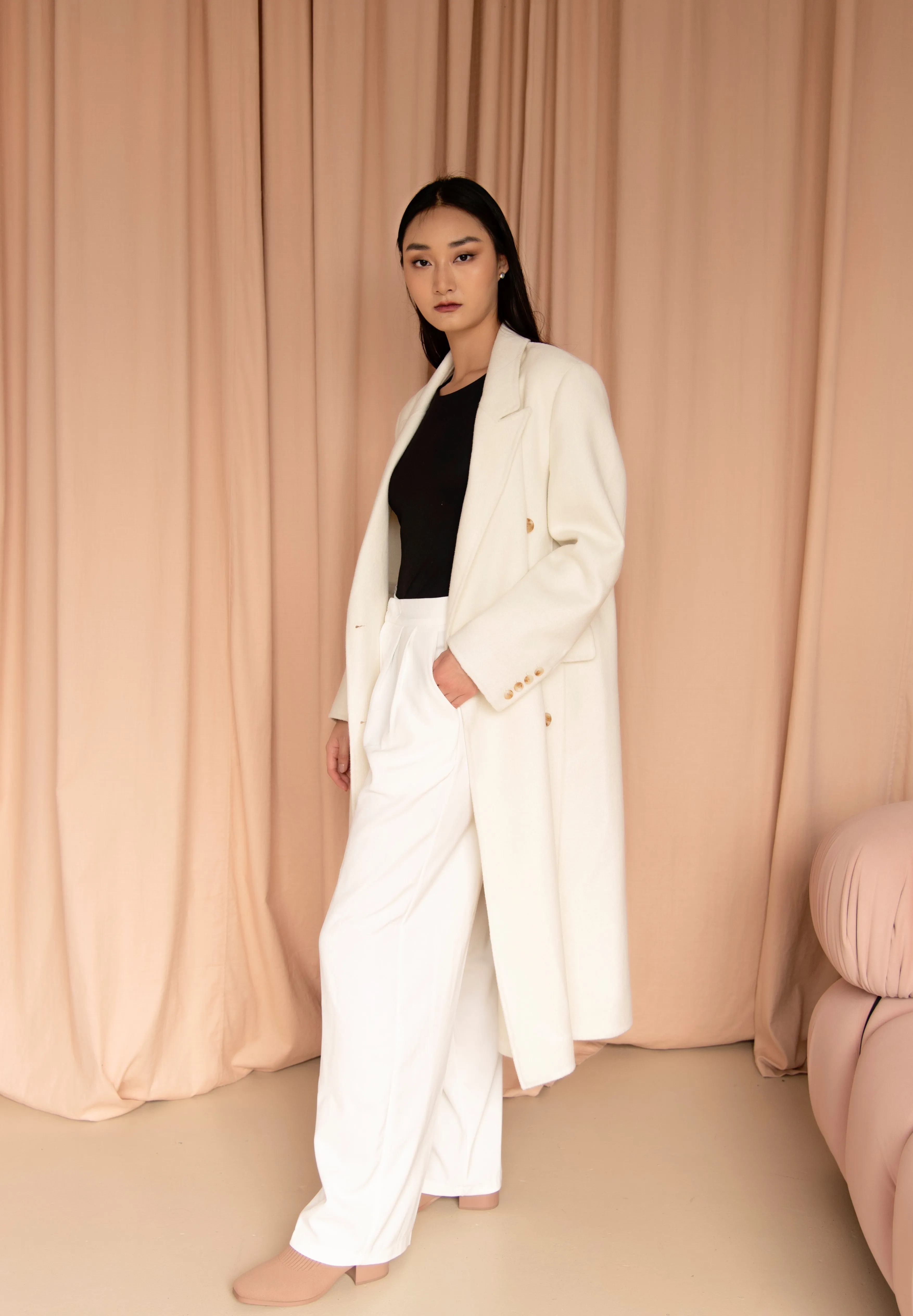 Camel Blazer Coat