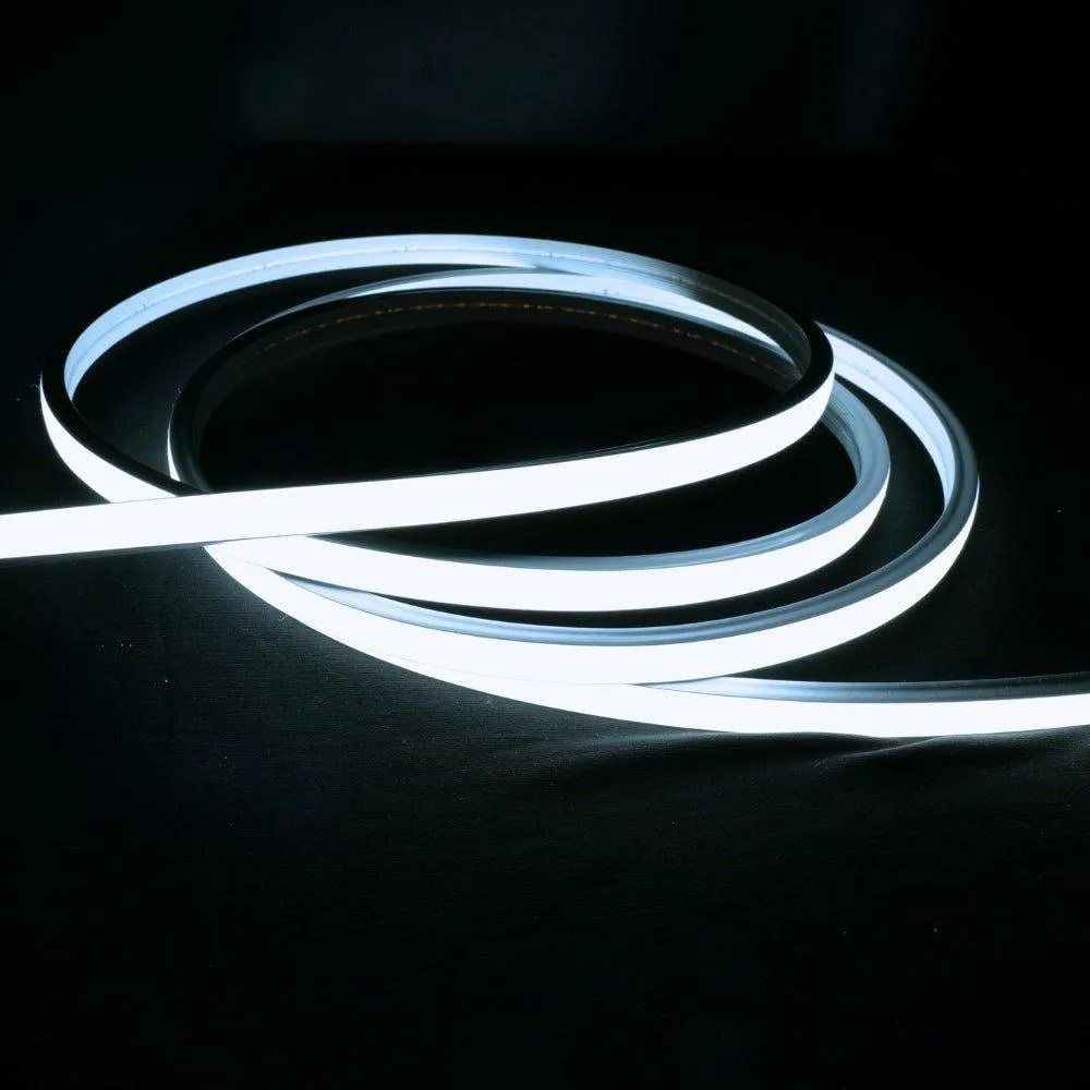 Cool White Neon Flex 6000K 24V Top Bend 10x6mm IP65 Waterproof 280LEDs/m