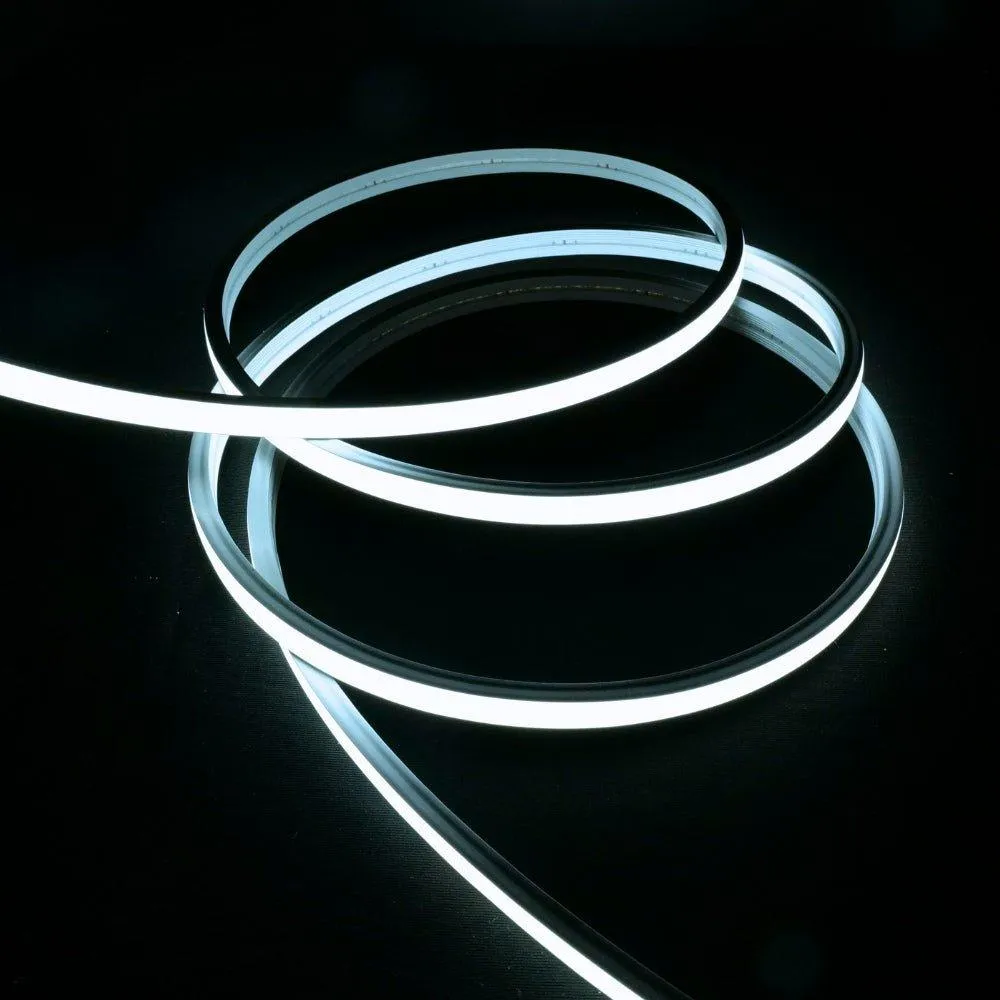 Cool White Neon Flex 6000K 24V Top Bend 10x6mm IP65 Waterproof 280LEDs/m