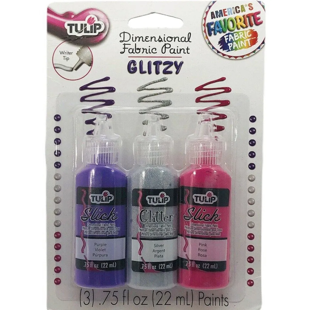 Dimensional Fabric Paint Glitzy 0.75oz X 3pc