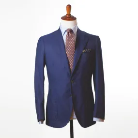 Drapers blue hopsack wool single-breasted sport coat, 9 oz. wool