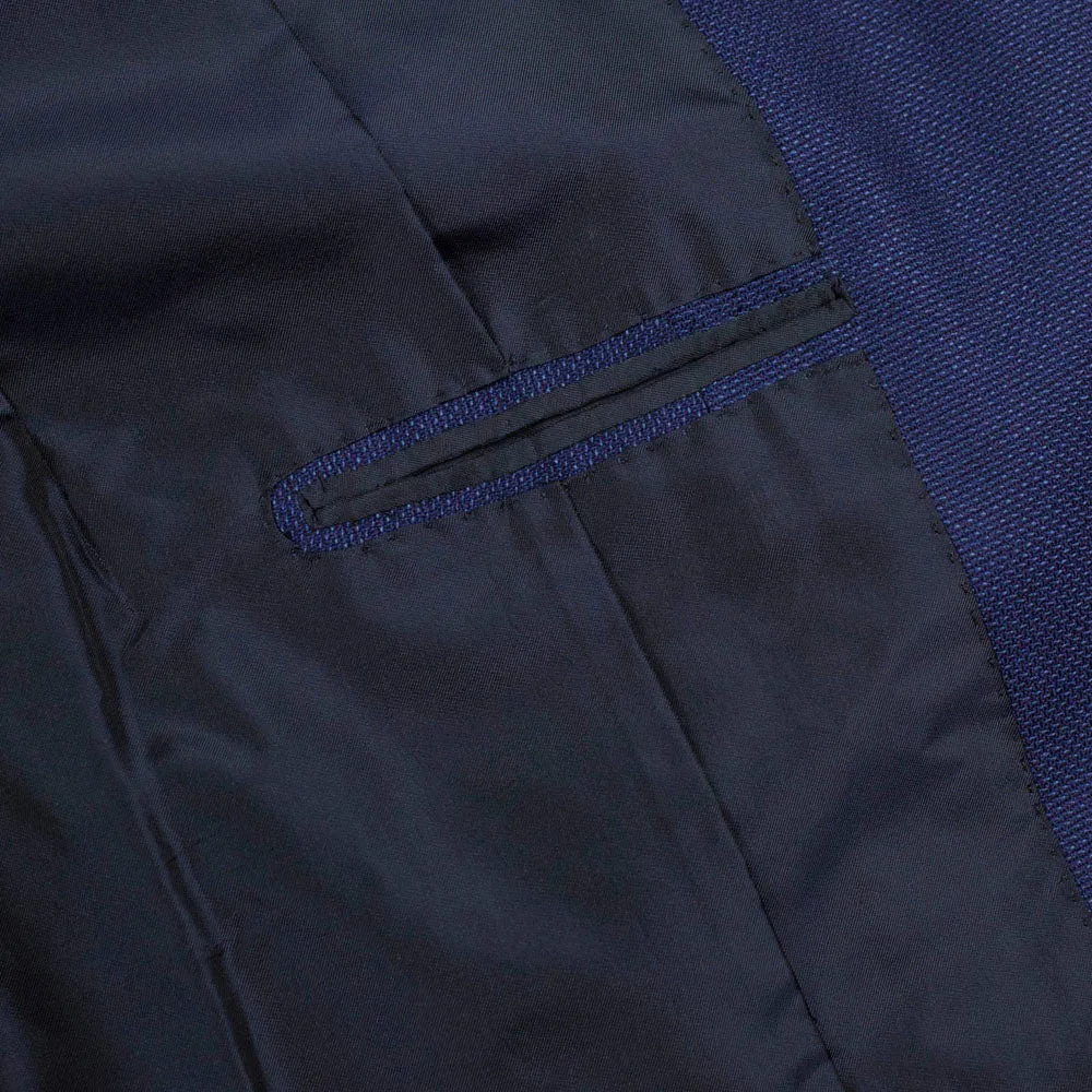 Drapers blue hopsack wool single-breasted sport coat, 9 oz. wool