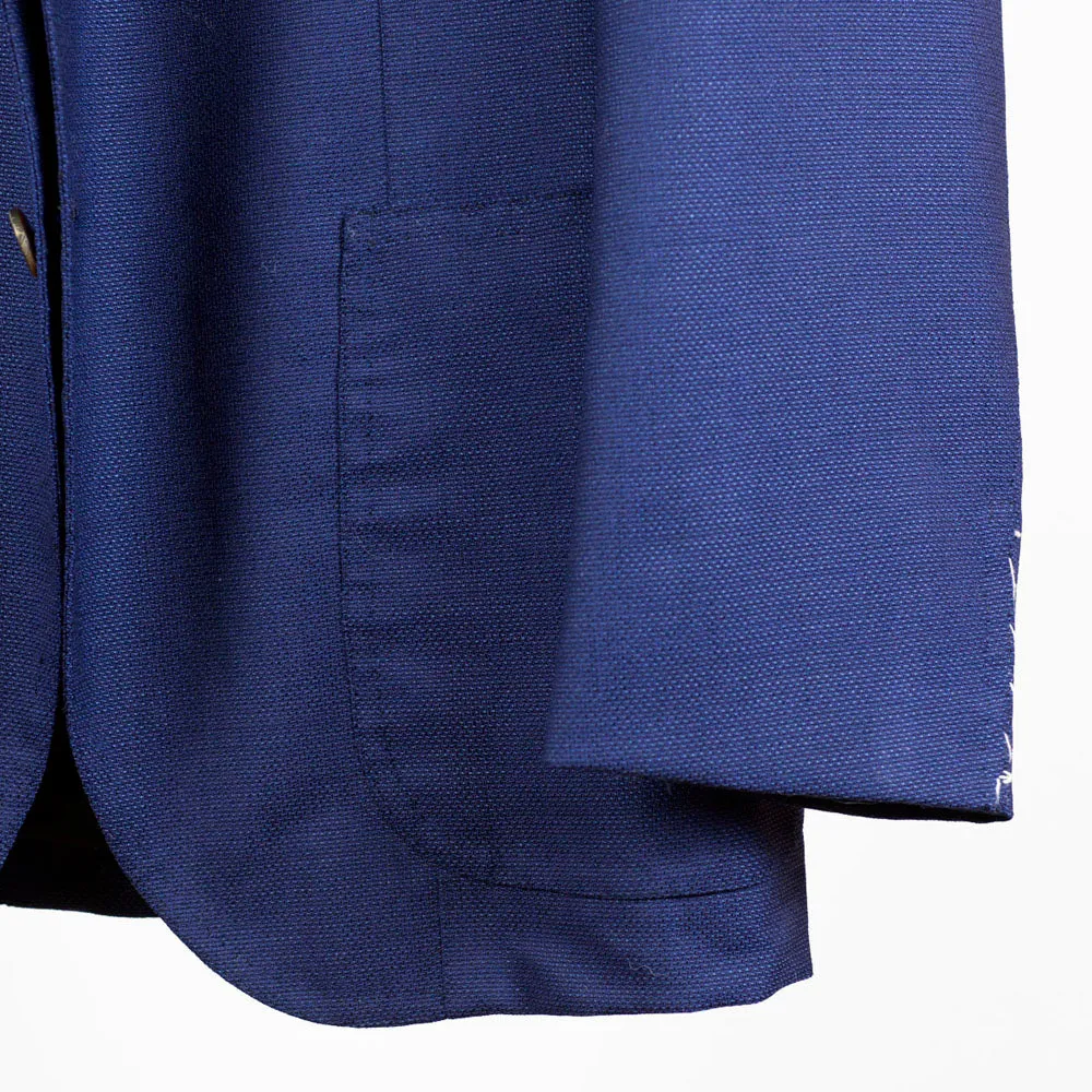 Drapers blue hopsack wool single-breasted sport coat, 9 oz. wool