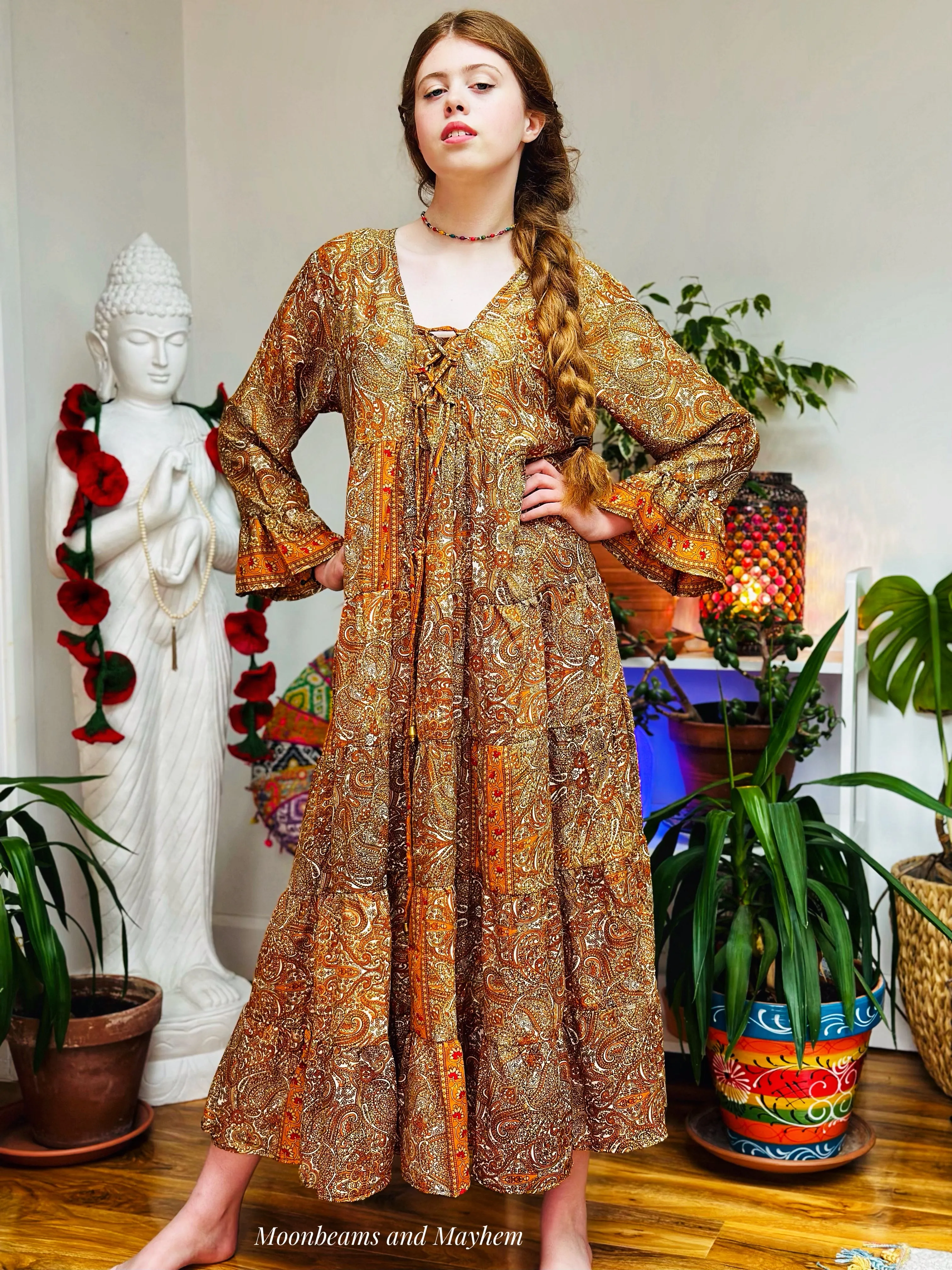 DREAMY PORTOBELLO ROAD SUNSET DRESS / FREE SIZE (504)