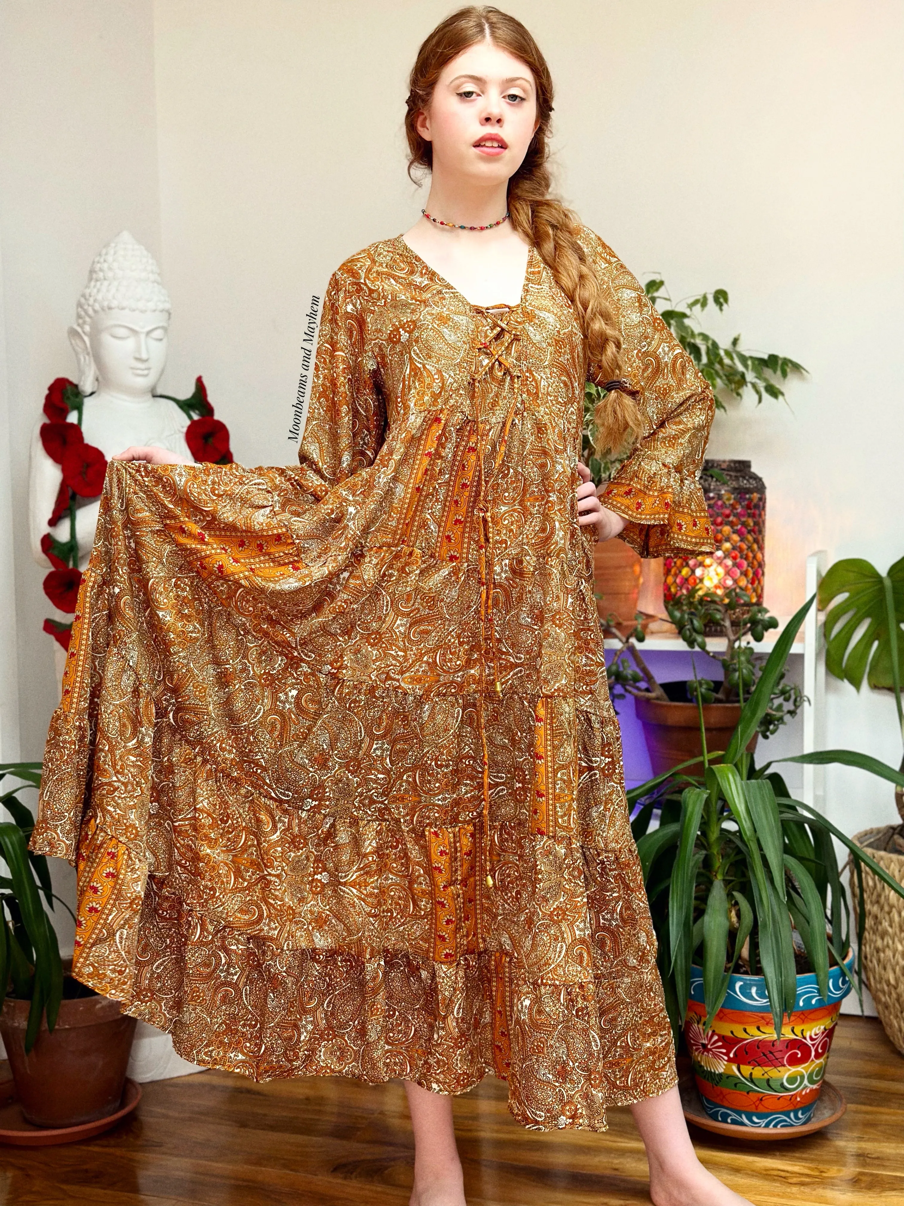 DREAMY PORTOBELLO ROAD SUNSET DRESS / FREE SIZE (504)
