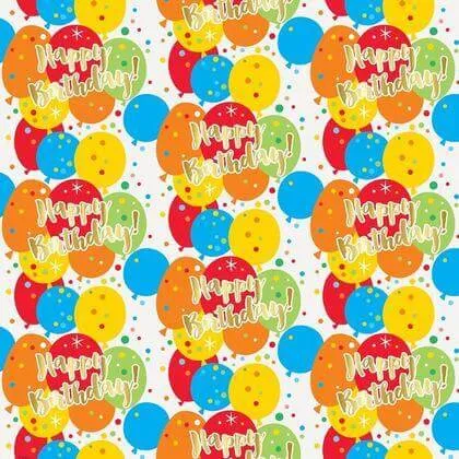 Gift Wrap Roll Glitzy Gold Birthday