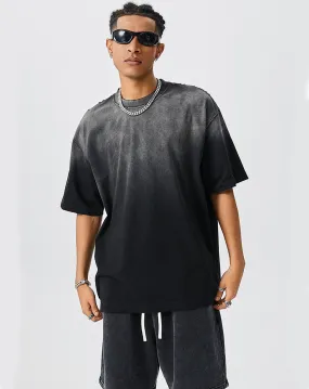 Gradient Frayed Tie-dye T-shirt