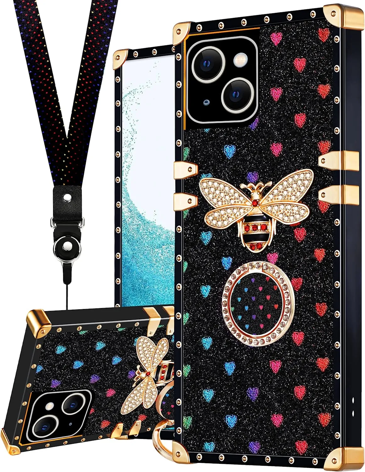 iPhone 14 Plus Case, Luxury Cases Stylish Bee Cute Cover 6.7 Inch
