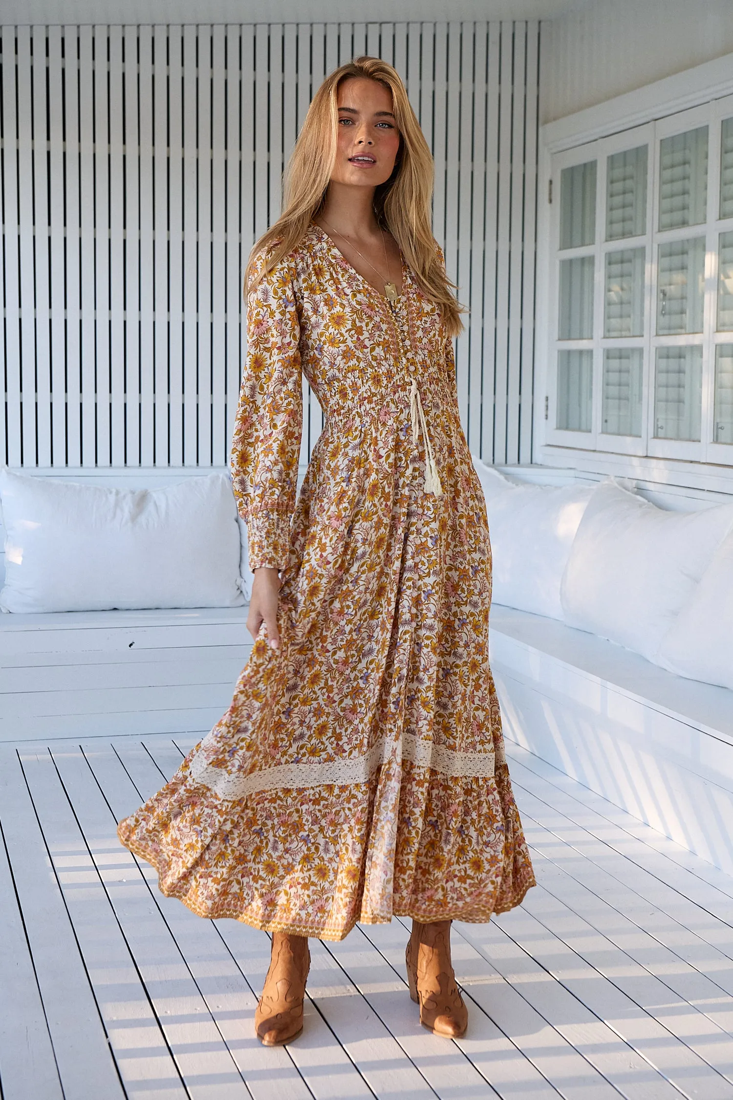 Jaase Solara Print Sabrina Maxi Dress