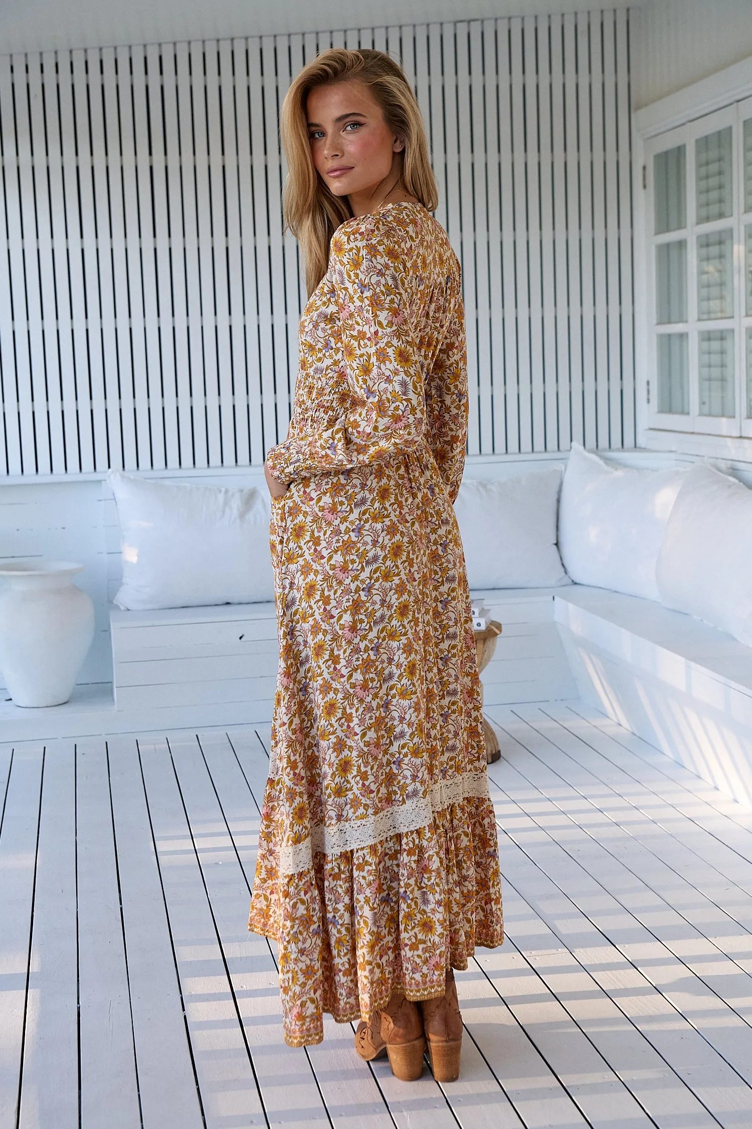 Jaase Solara Print Sabrina Maxi Dress