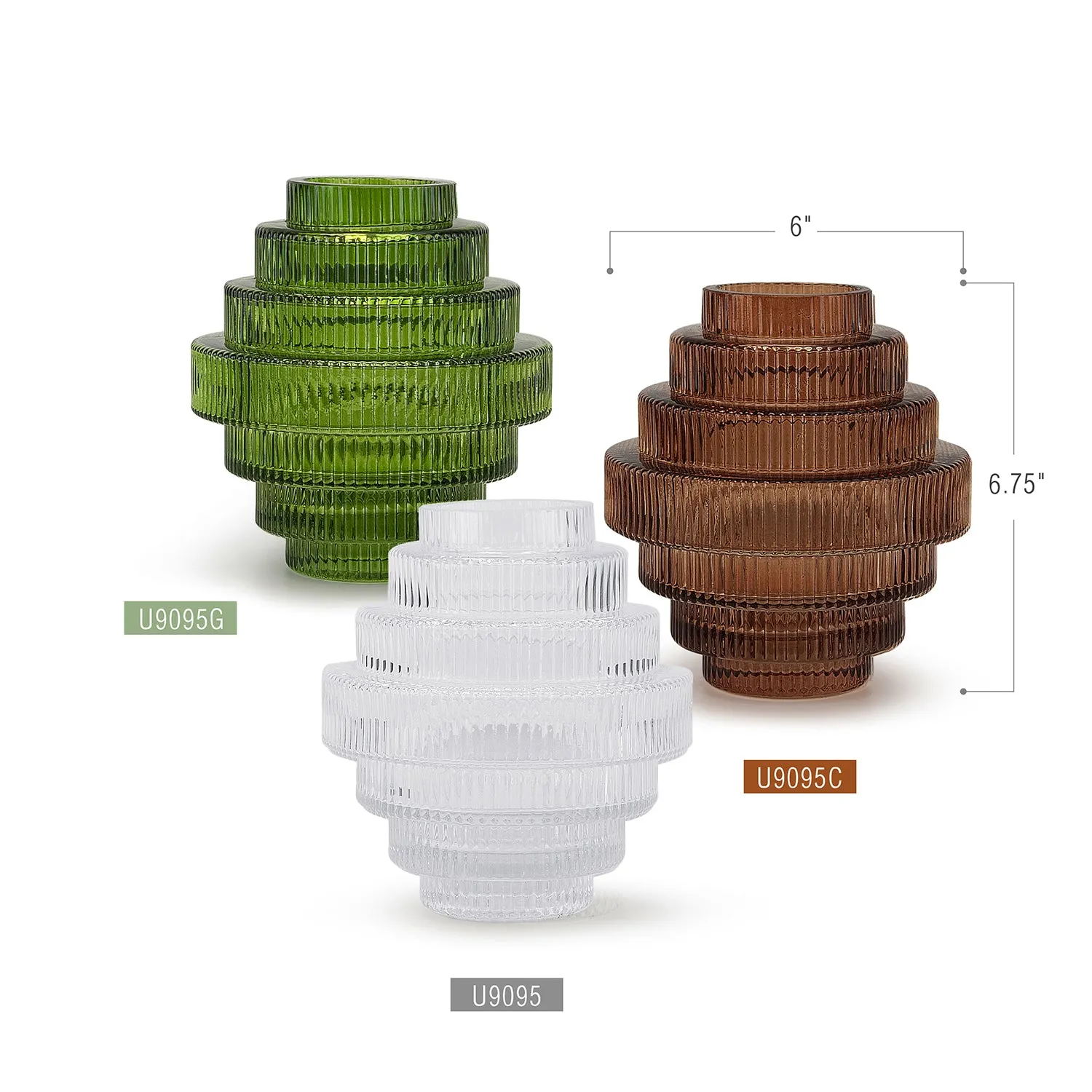Layered Glass Vase
