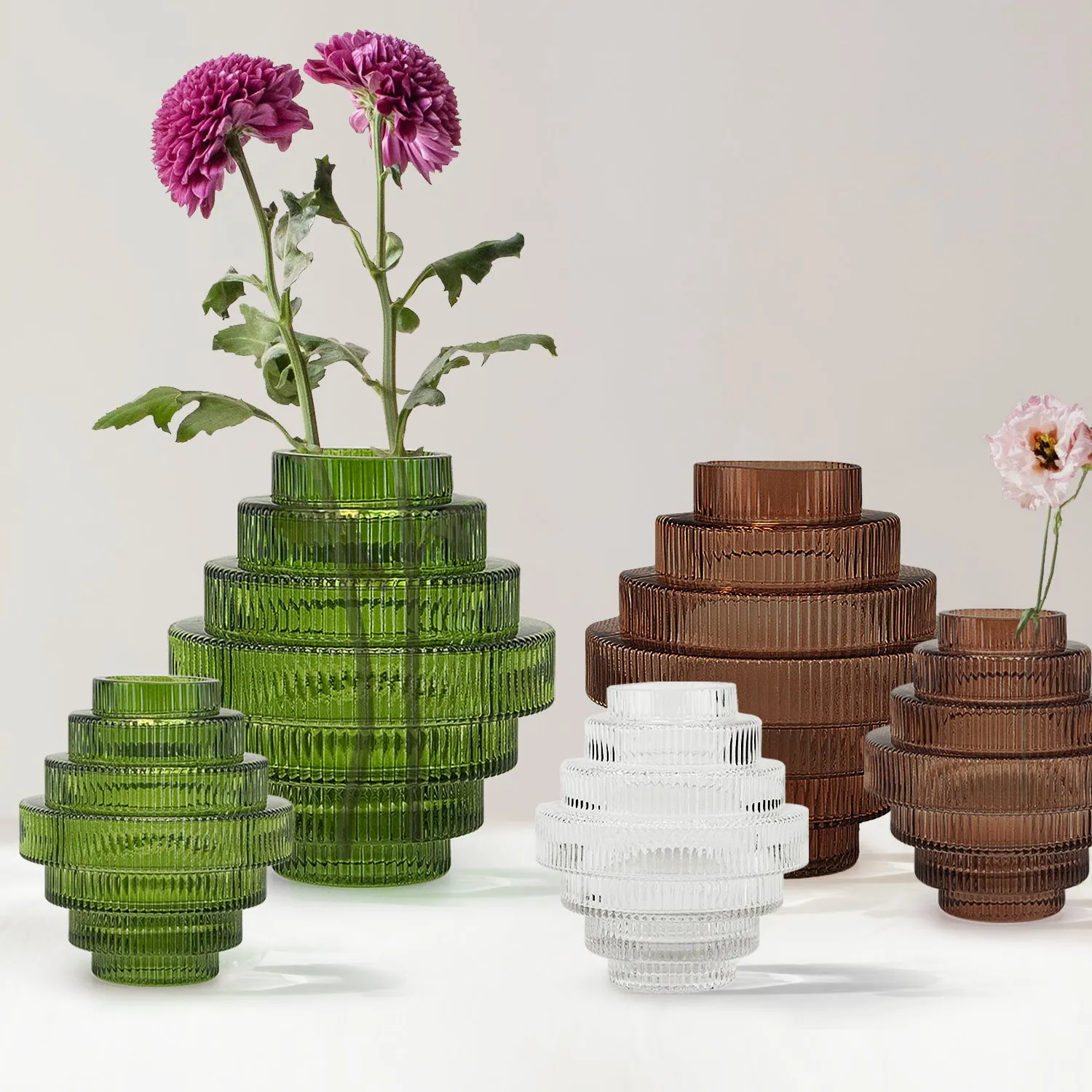 Layered Glass Vase