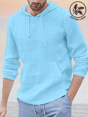 Linen Lightweight Pullover Hoodie