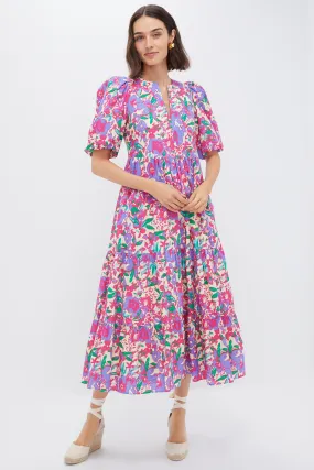 Magenta Multi Floral Cisco Maxi Dress