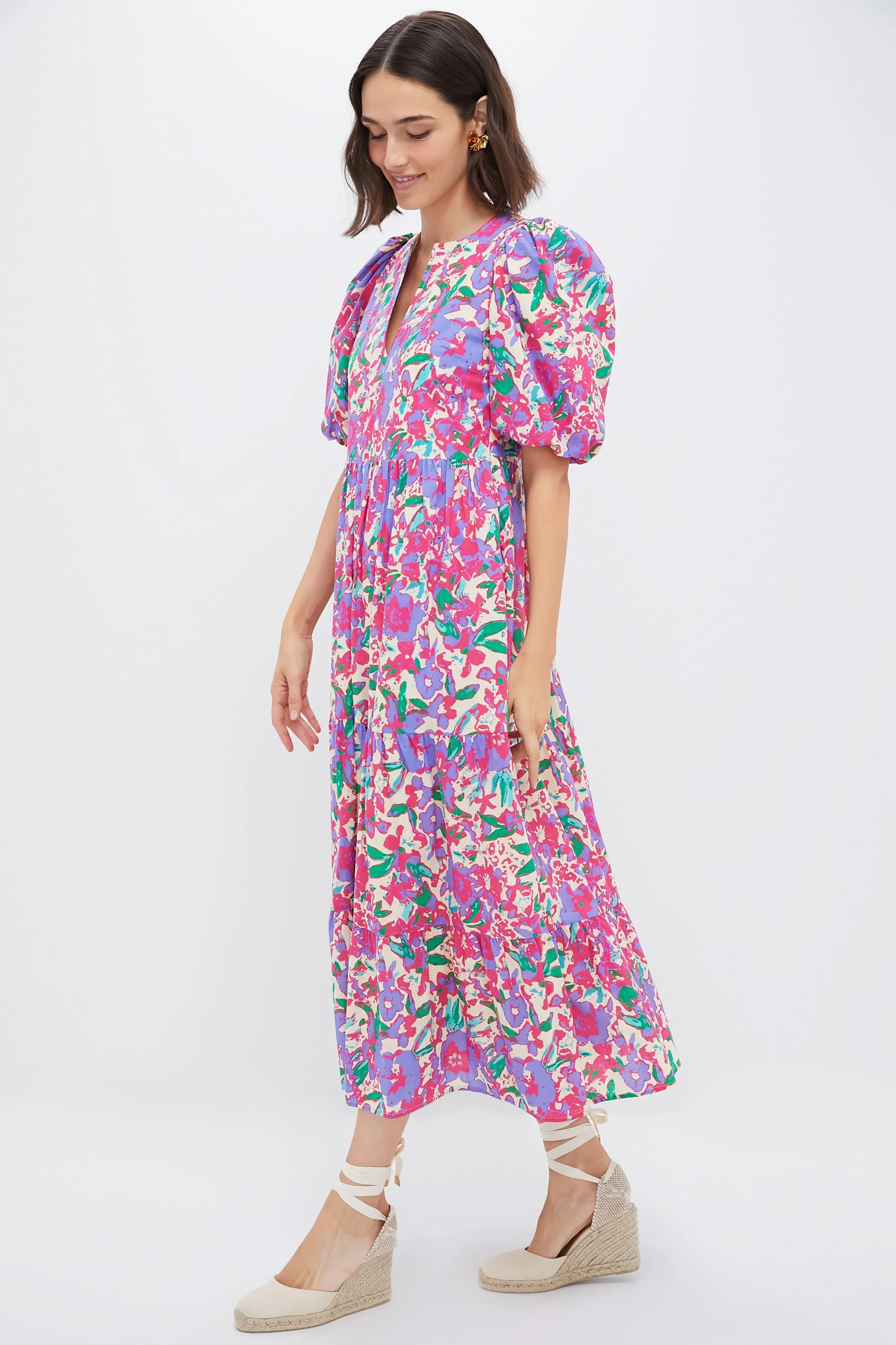 Magenta Multi Floral Cisco Maxi Dress