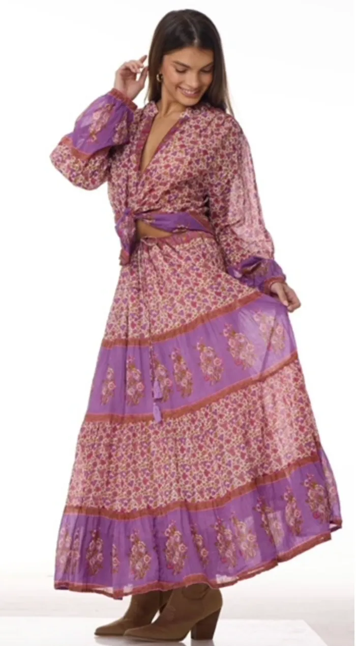 Marilou Printed Maxi Skirt Pink