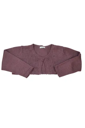 Mauve Baby Alpaca Bolero Sweater