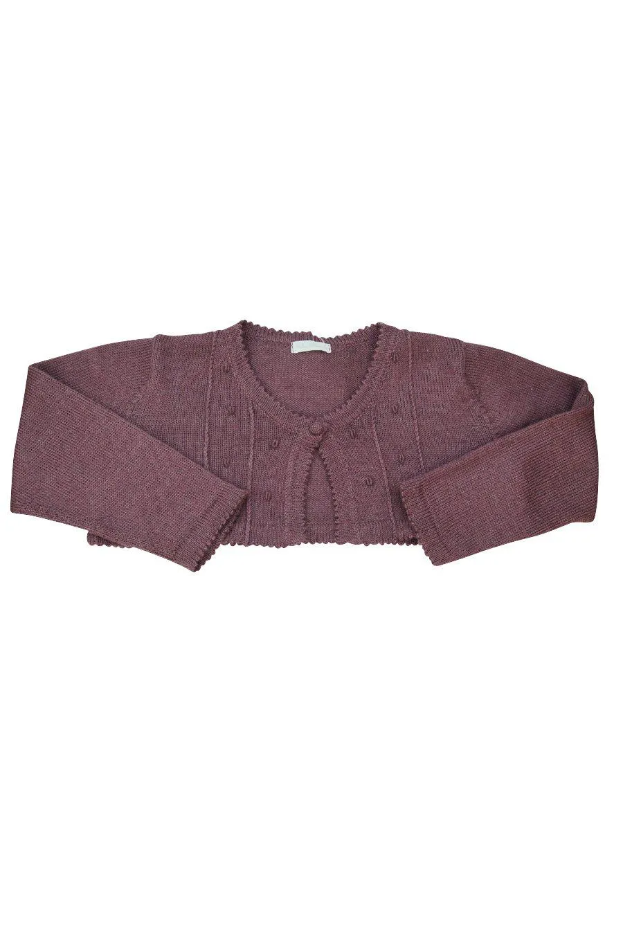 Mauve Baby Alpaca Bolero Sweater
