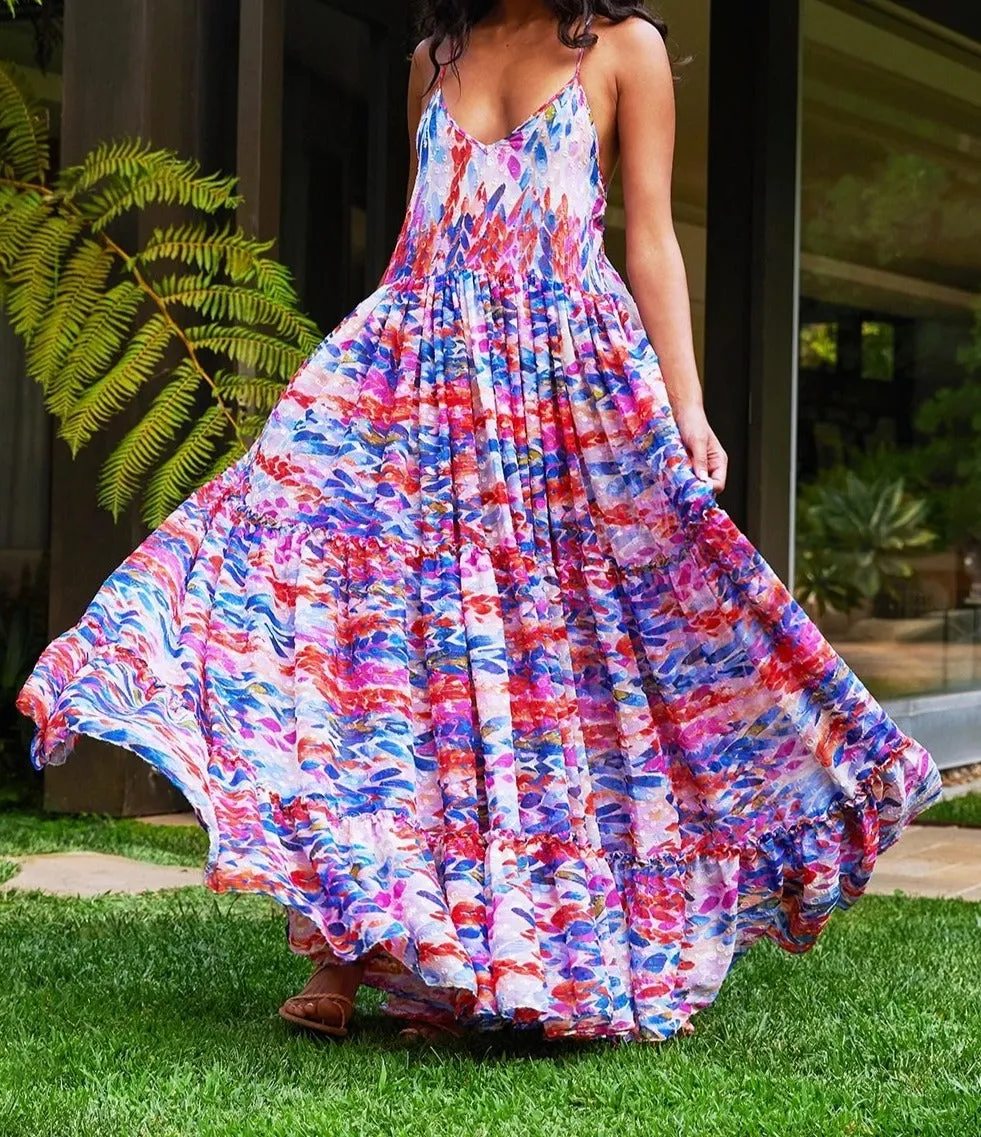 Misa - Kalita Dress in Feathers of Corfu