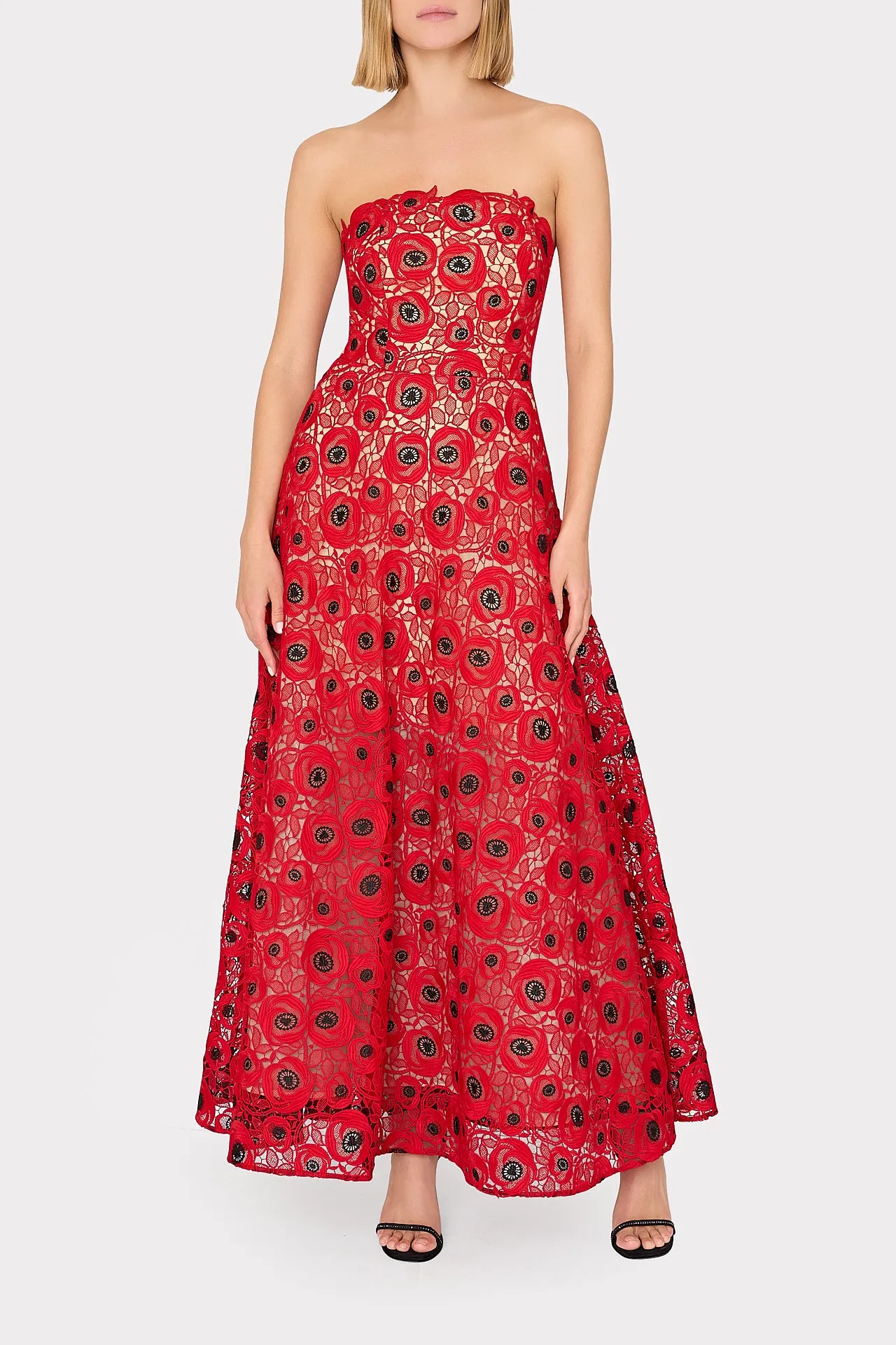 Netty Embroidered Lace Maxi Dress