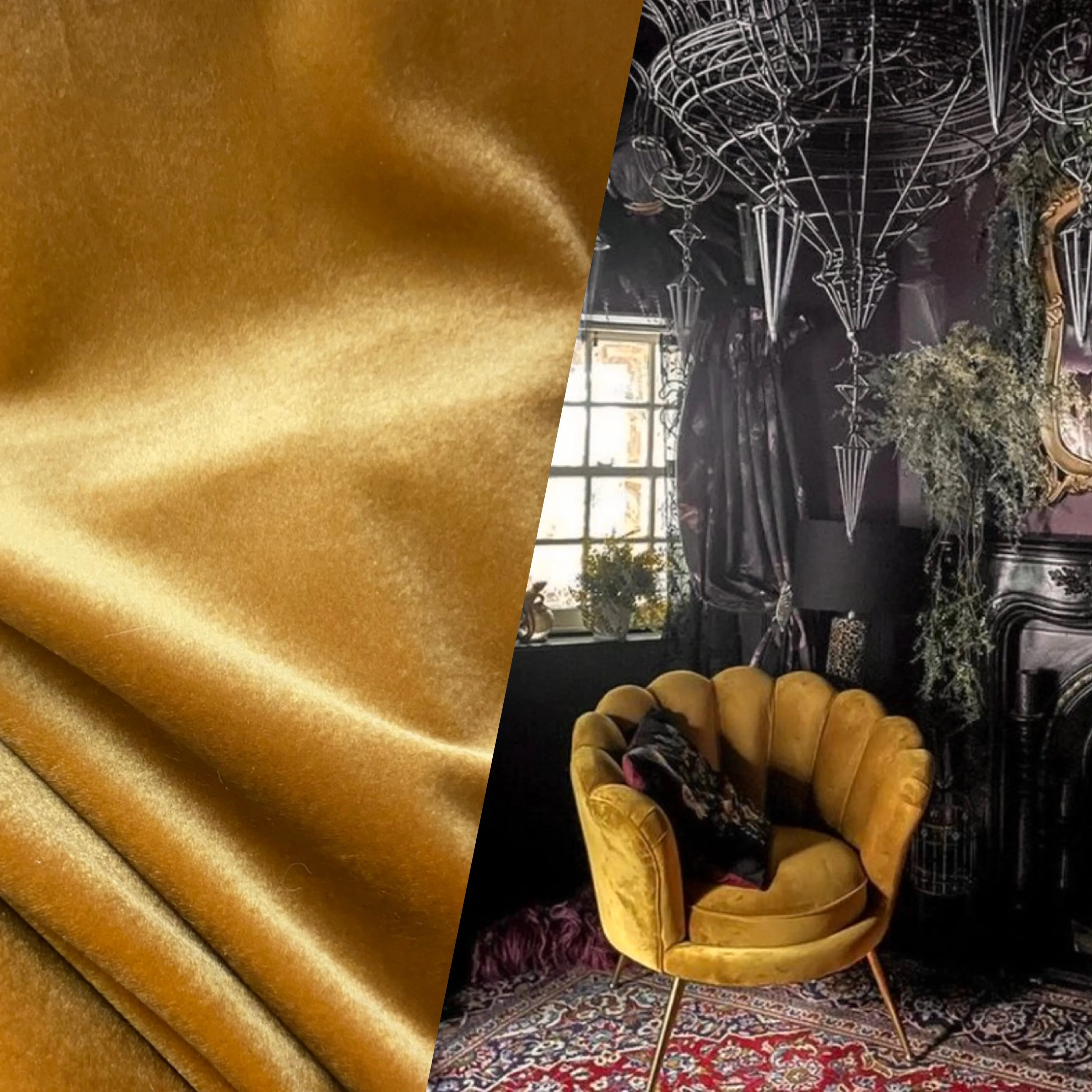 NEW Prince Kaspen Italian Soft Upholstery Velvet Fabric- Hunter Green