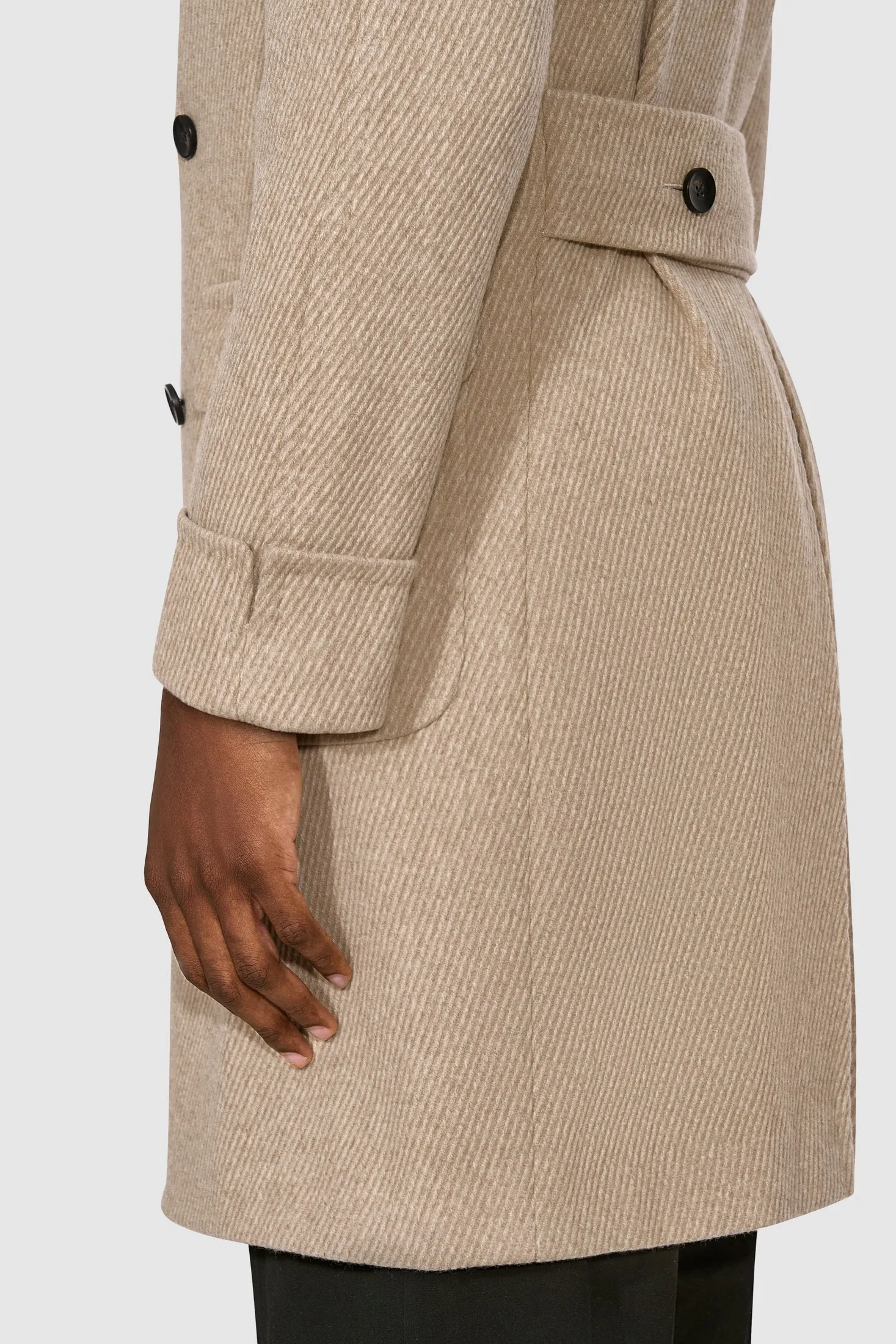 New Suitsupply Merano Light Brown Twill Pure Wool Super 110s Polo Coat - Size 36R and 46R (Buy Your Normal Size!)