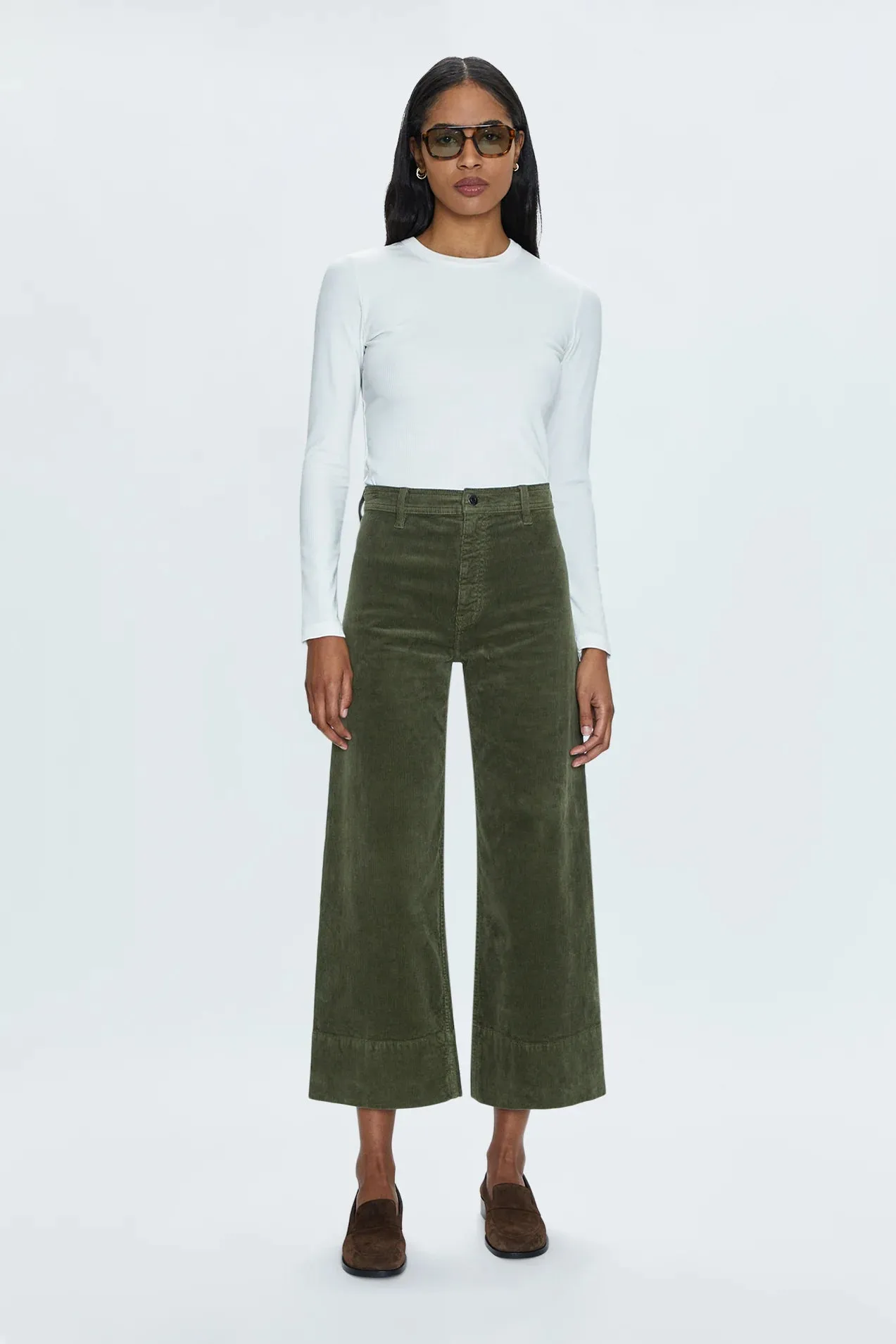 Penny Crop High Rise Wide Leg in Martini