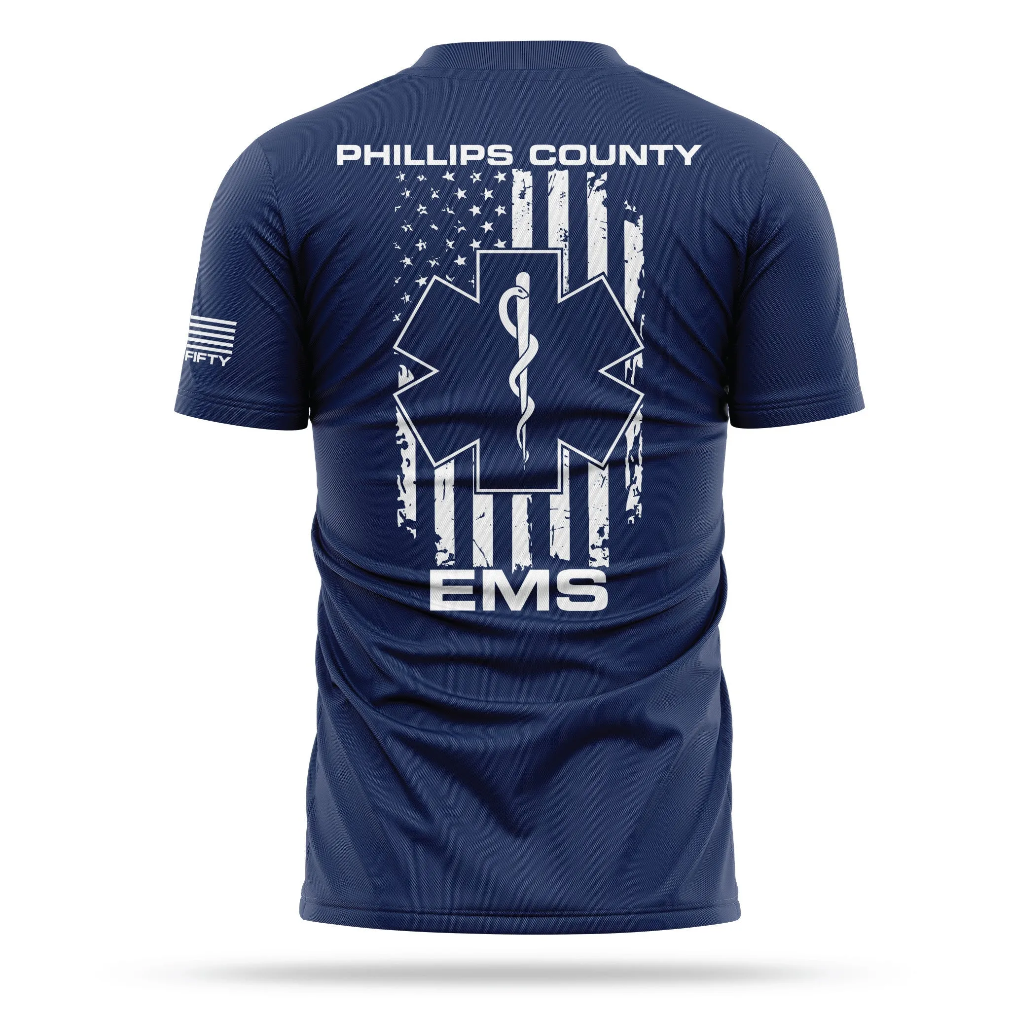 [PHILIPS COUNTY EMS] Utility Shirt [NVY/WHT]