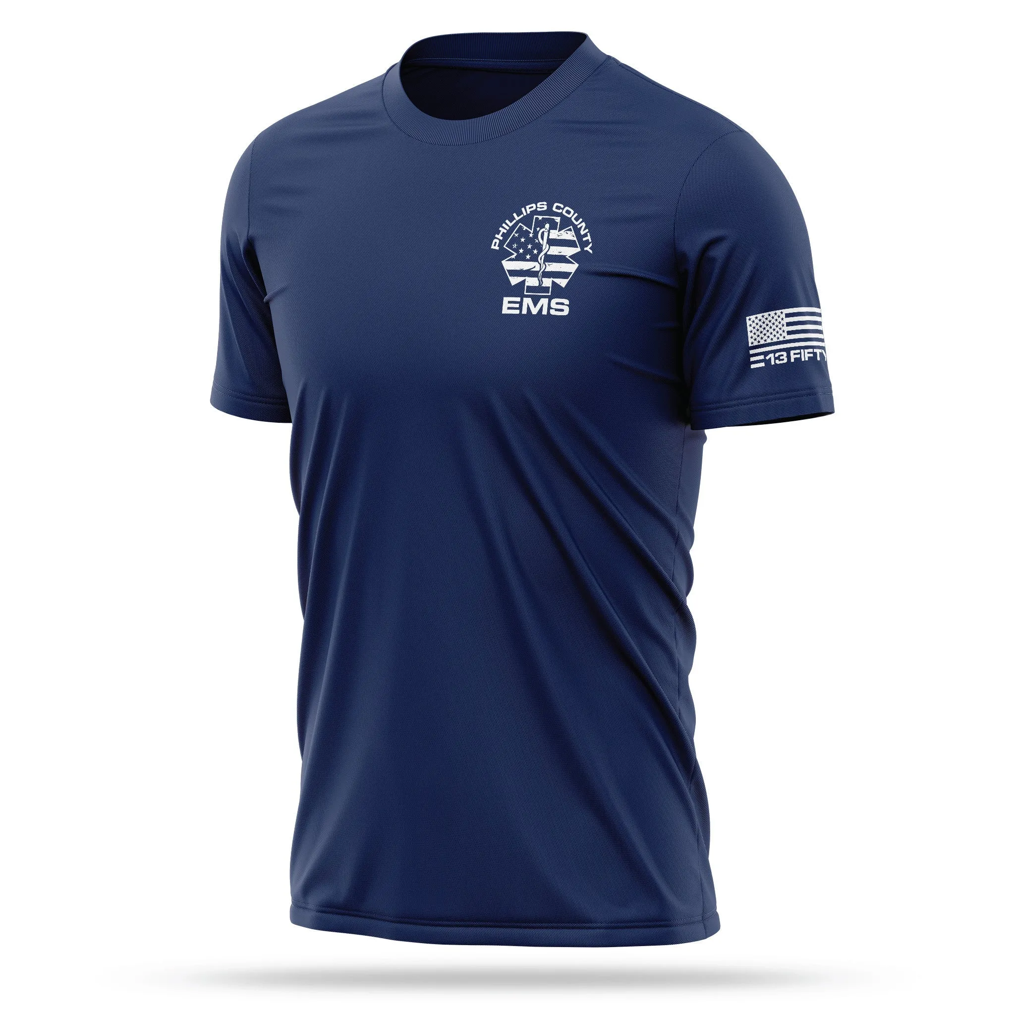 [PHILIPS COUNTY EMS] Utility Shirt [NVY/WHT]