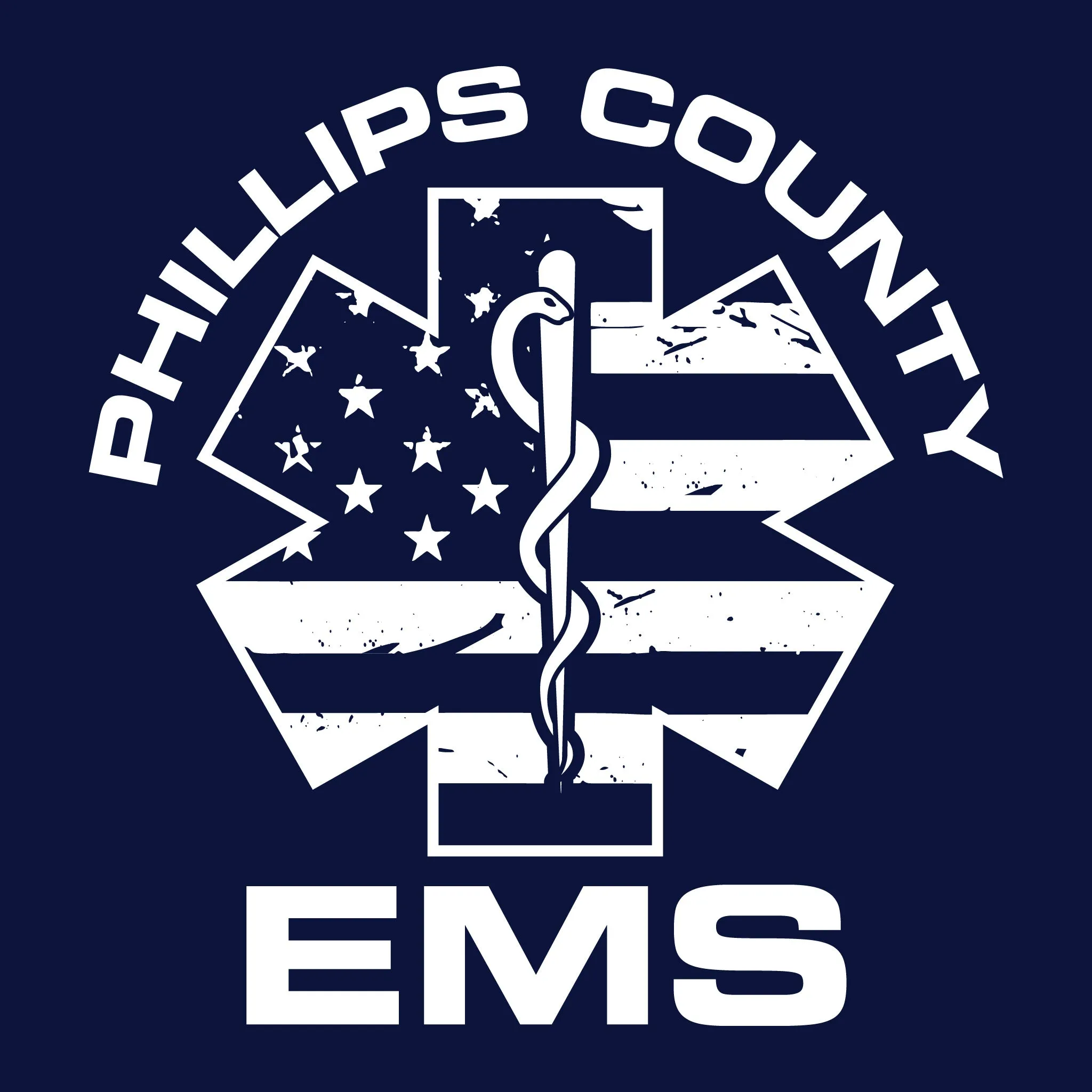 [PHILIPS COUNTY EMS] Utility Shirt [NVY/WHT]