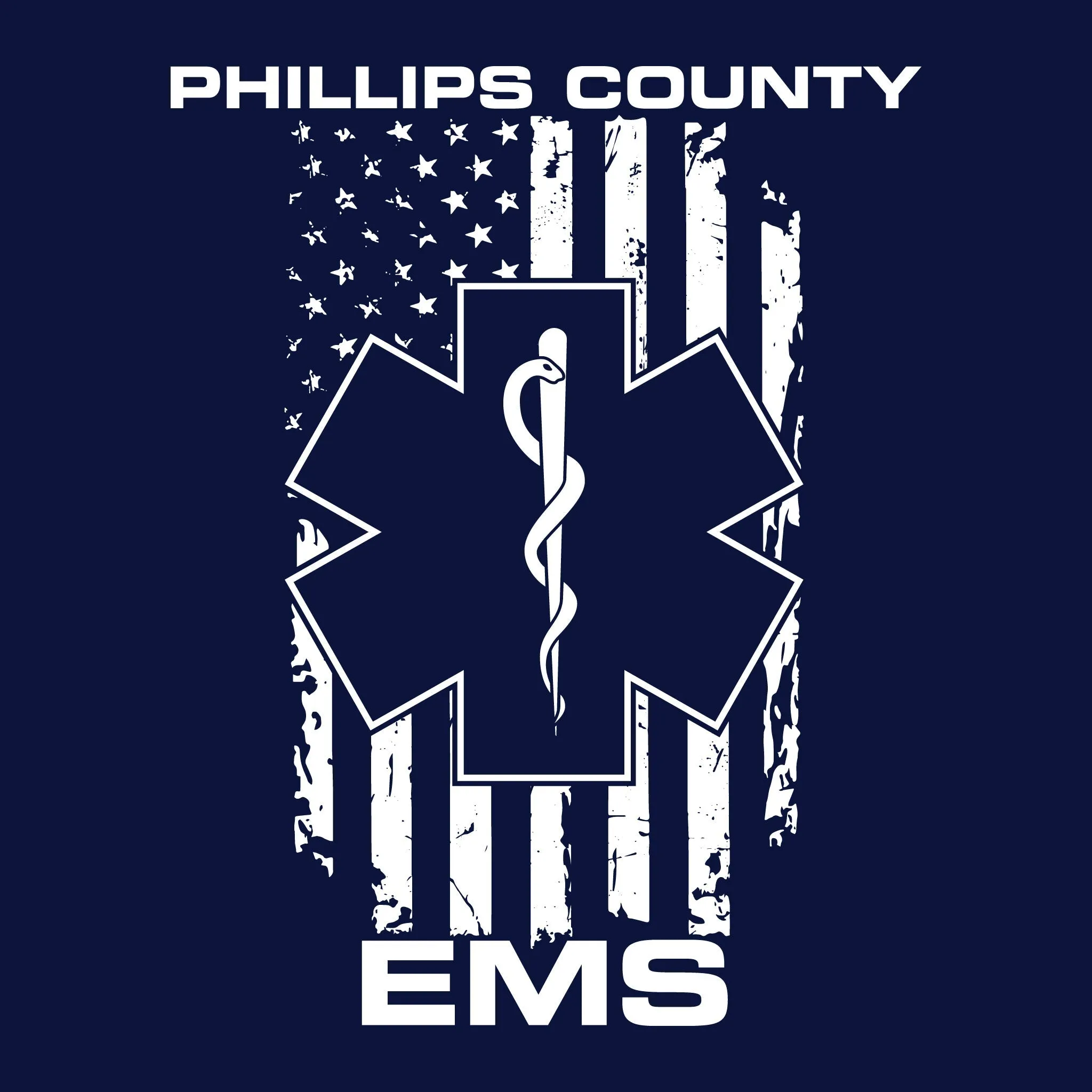 [PHILIPS COUNTY EMS] Utility Shirt [NVY/WHT]