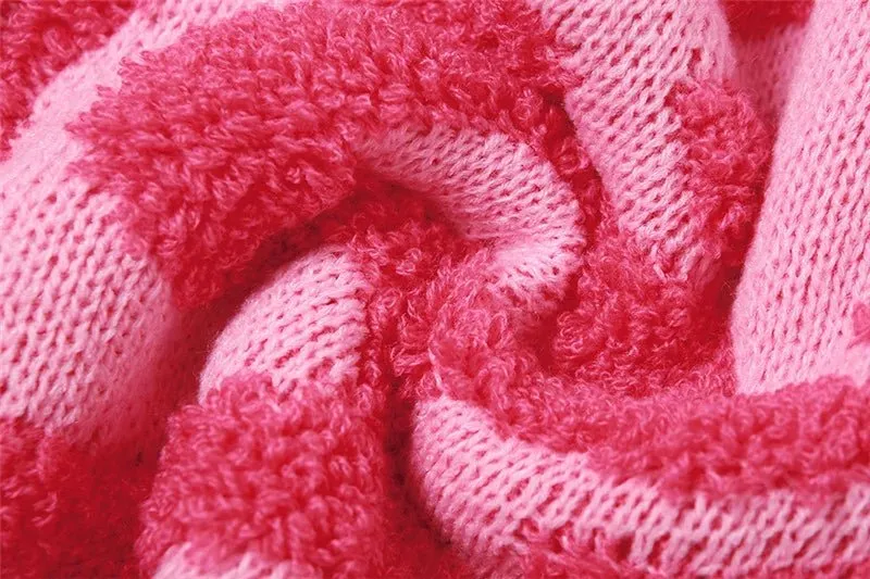 Pre Order:  Contrast Swirls Cropped Knit Sweater