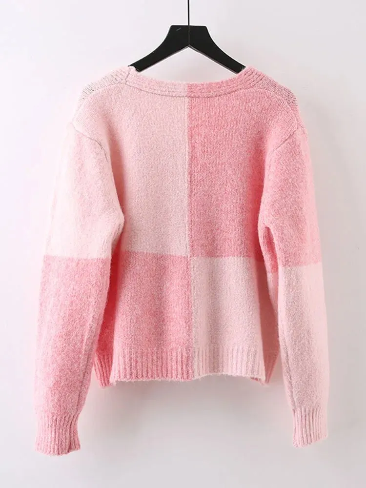 Pre Order:  Four Blocks Knit Loose Sweater