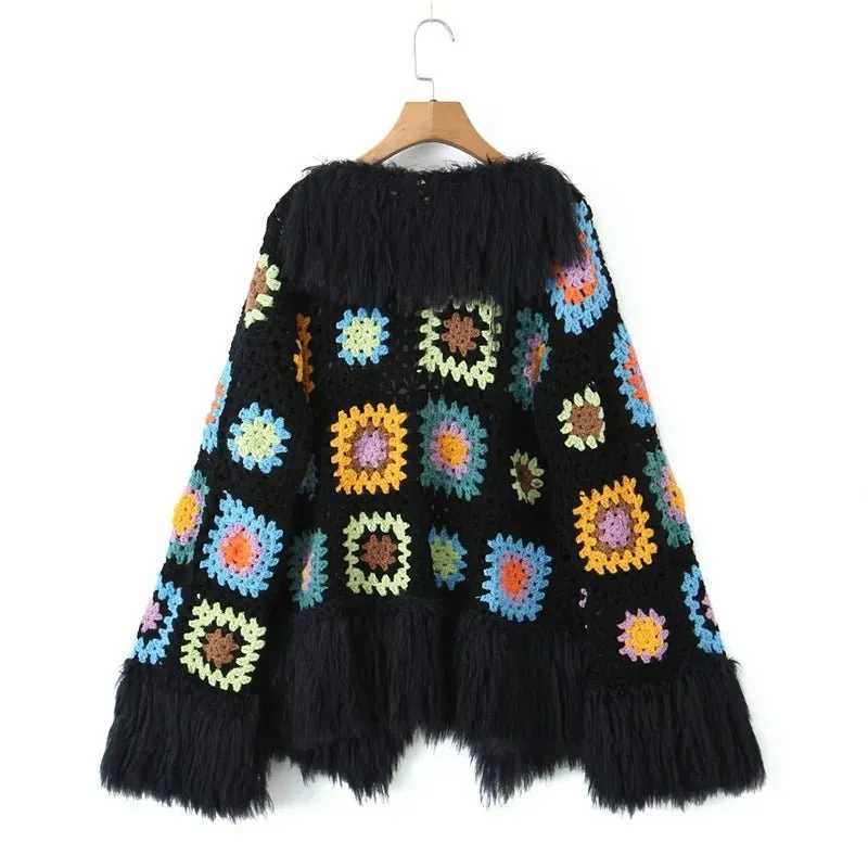 Pre Order:  Geometric Large Knit Sweater
