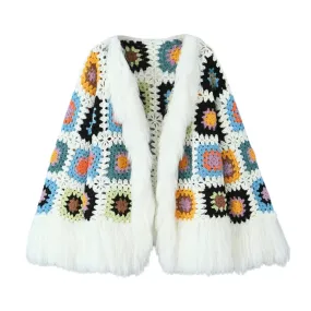 Pre Order:  Geometric Large Knit Sweater