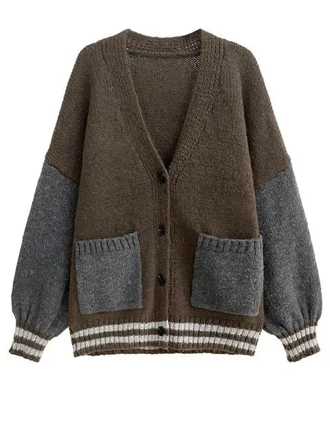 Pre Order:  Patch Pockets Loose Knit Sweater