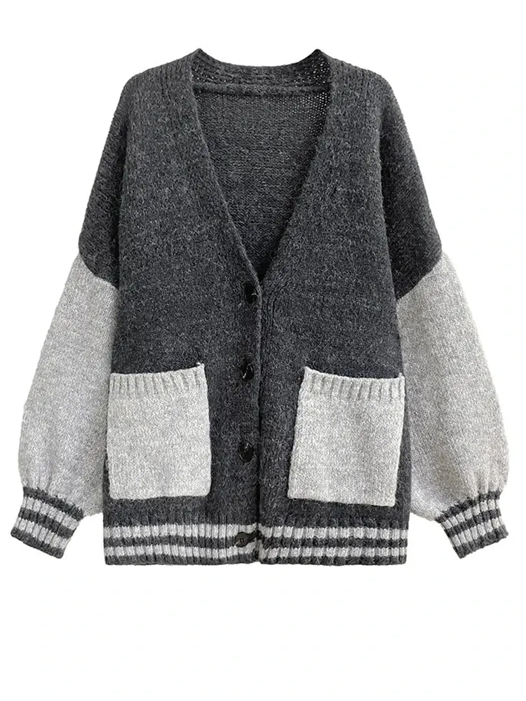 Pre Order:  Patch Pockets Loose Knit Sweater