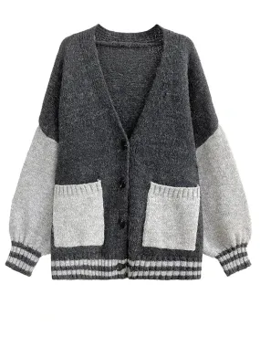 Pre Order:  Patch Pockets Loose Knit Sweater
