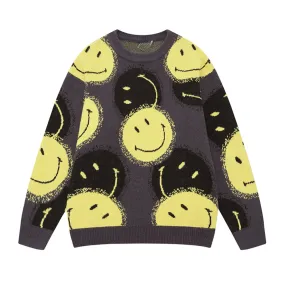 Pre Order:  Smiling Face Loose Knit Sweater