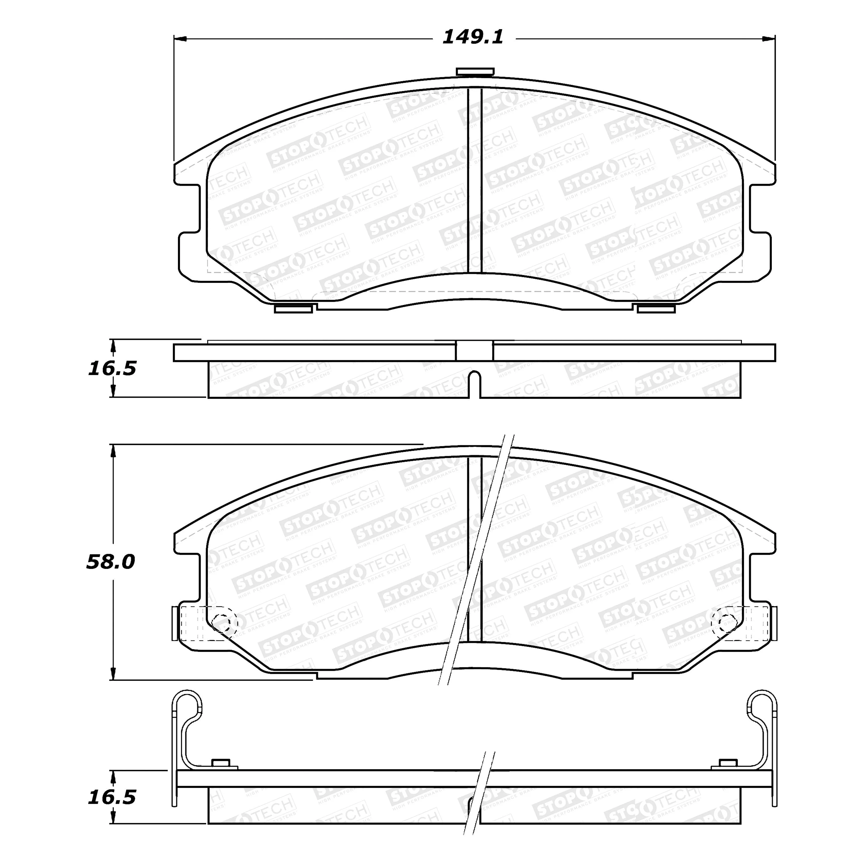 StopTech Street Select Brake Pads Kia Sorento (03-09) [Front] 305.08640