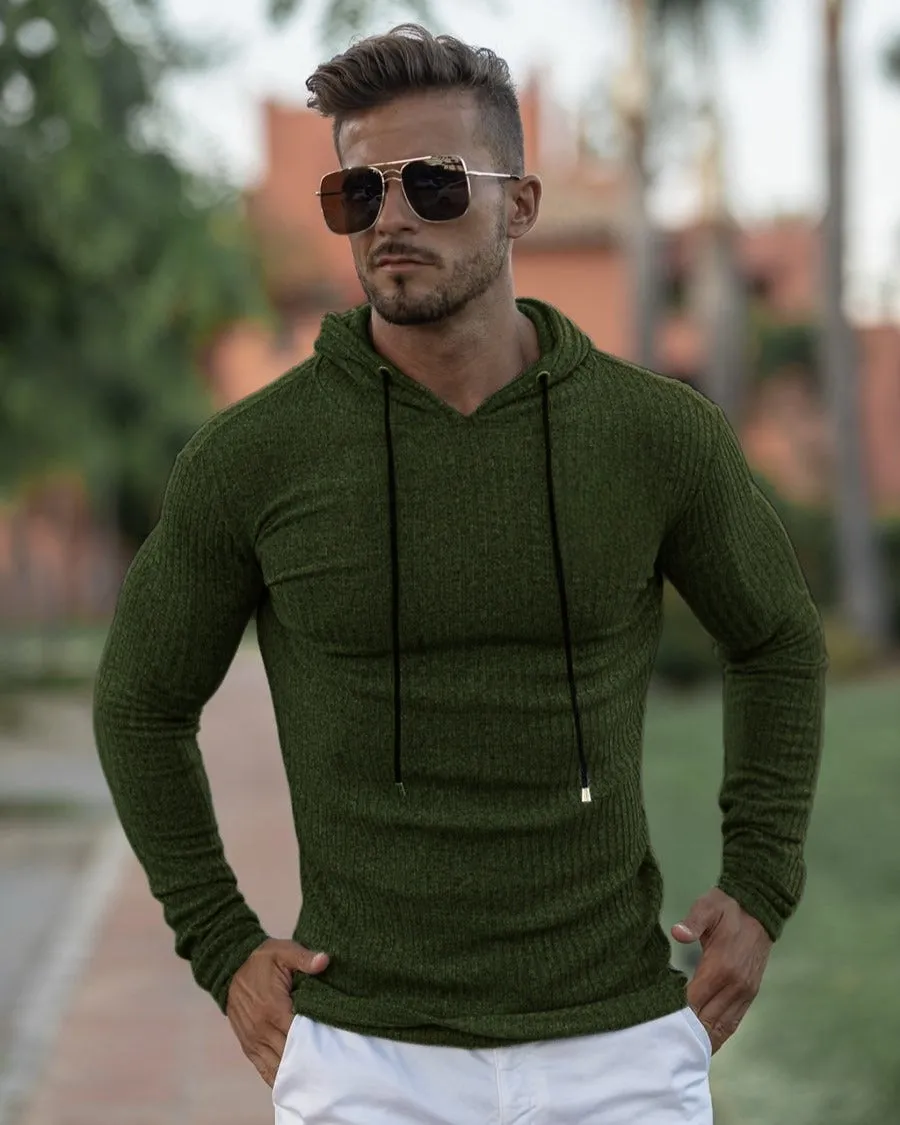 Stretch Rib Jersey Baselayer Hoodie